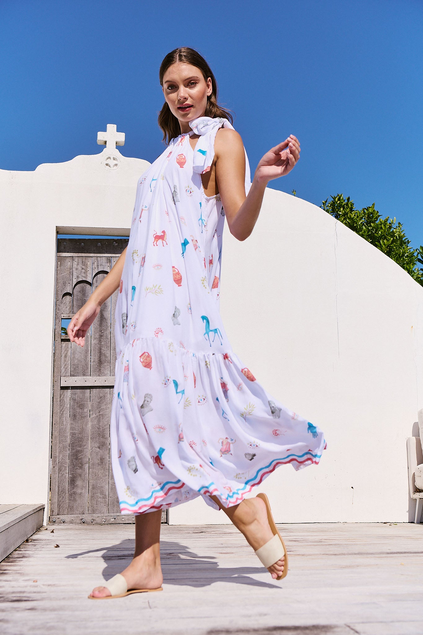 Resort Dress | Grecian White - Saffron Road