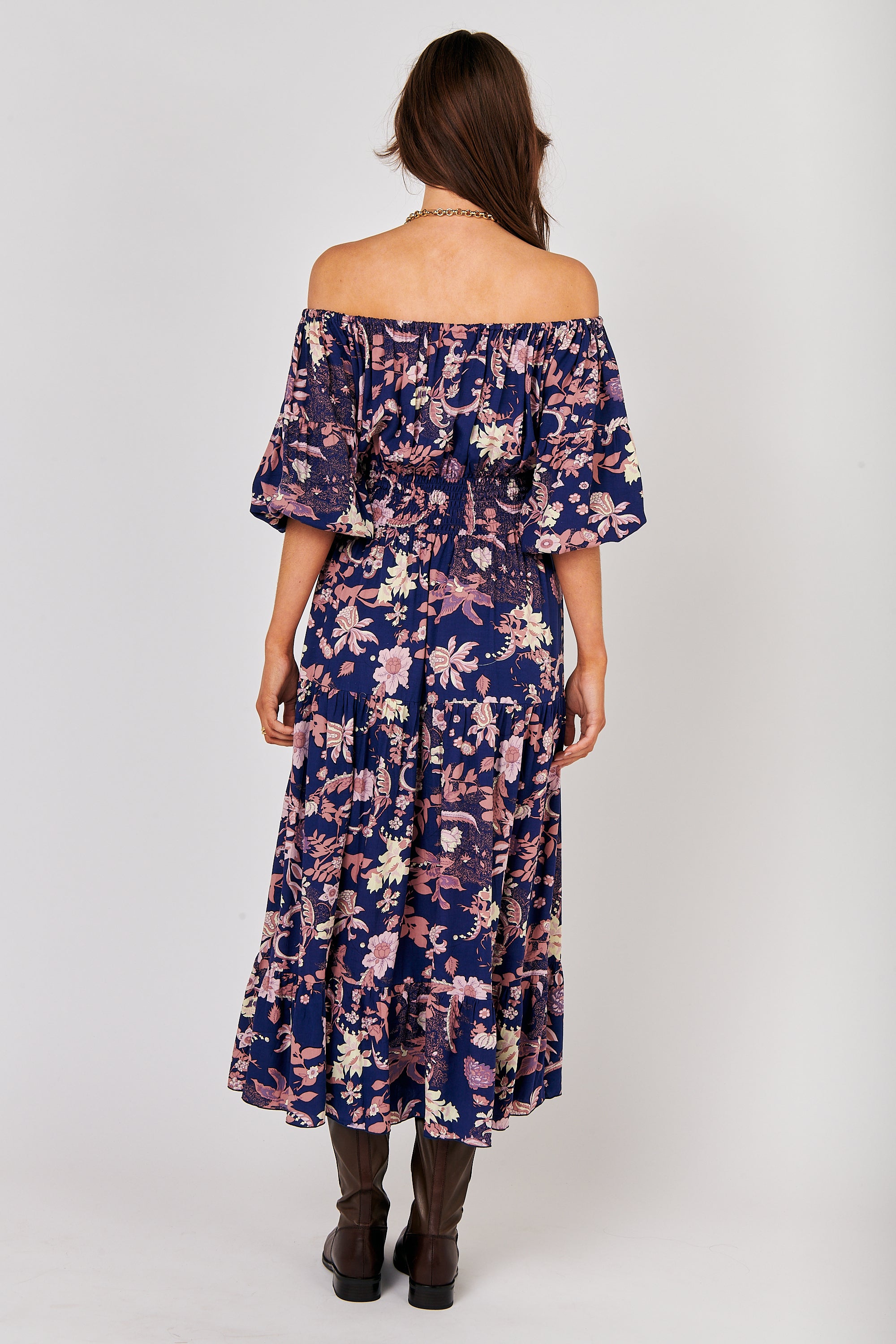 Amélie Dress | Midnight Garden Purple - Saffron Road