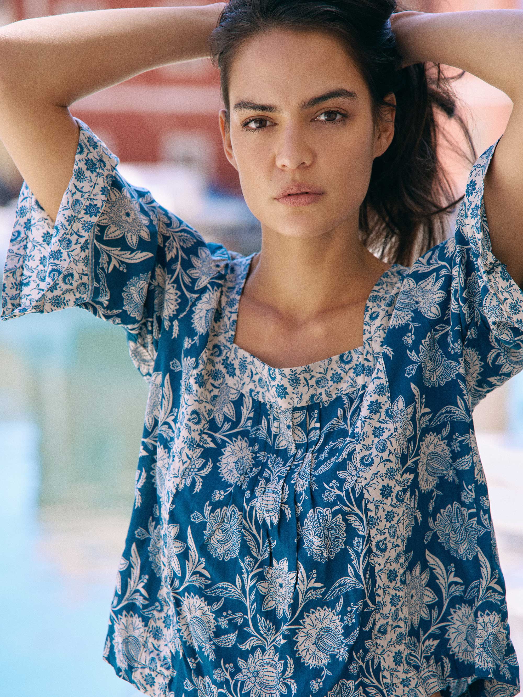 Lotus Flower Top | Vintage Teal - Saffron Road