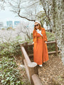 A-line Slip Dress | Cinnamon | Viscose Linen - Saffron Road