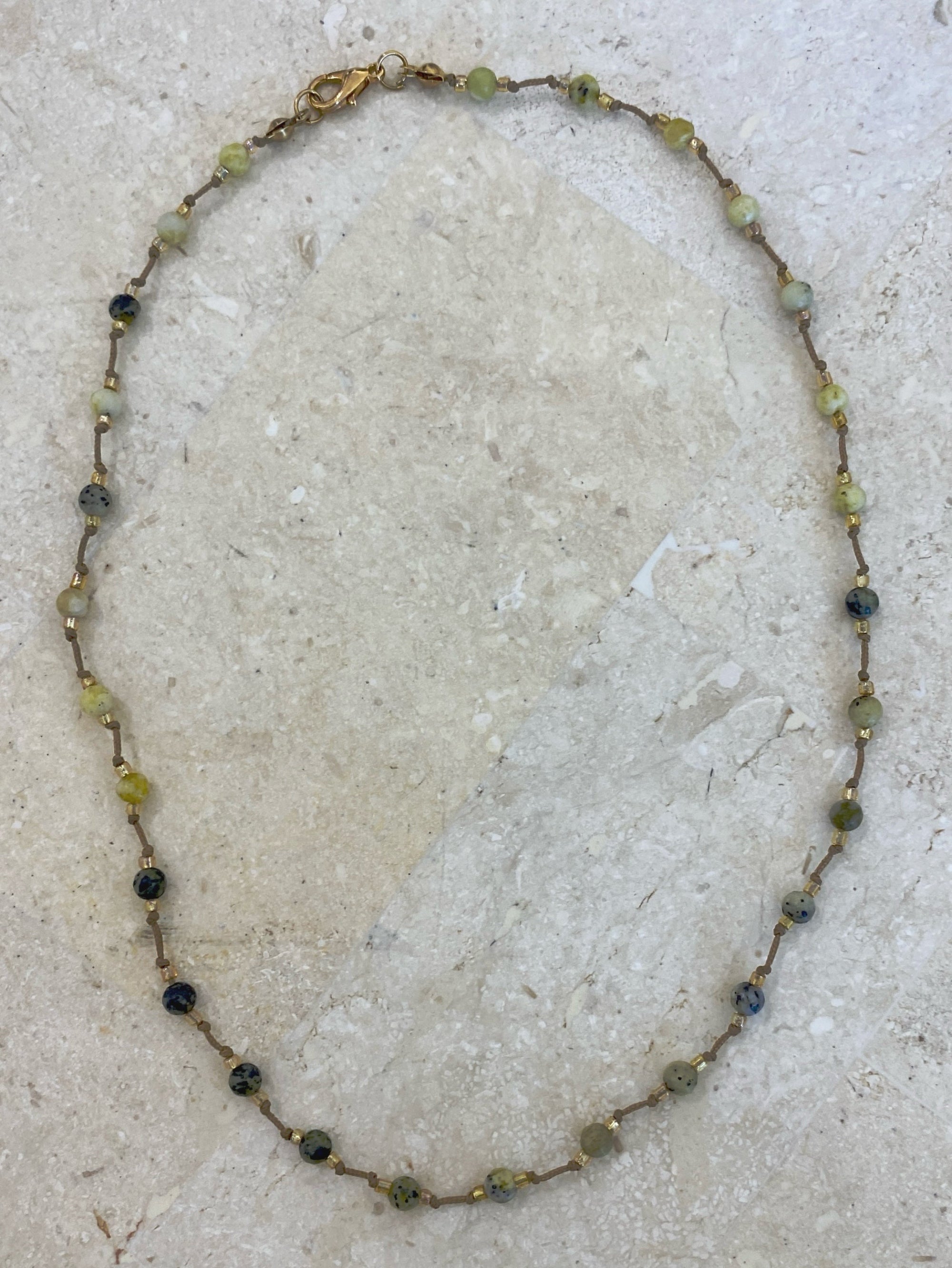 Necklace 6 | SHORT LENGTH - Agate Stone - Saffron Road