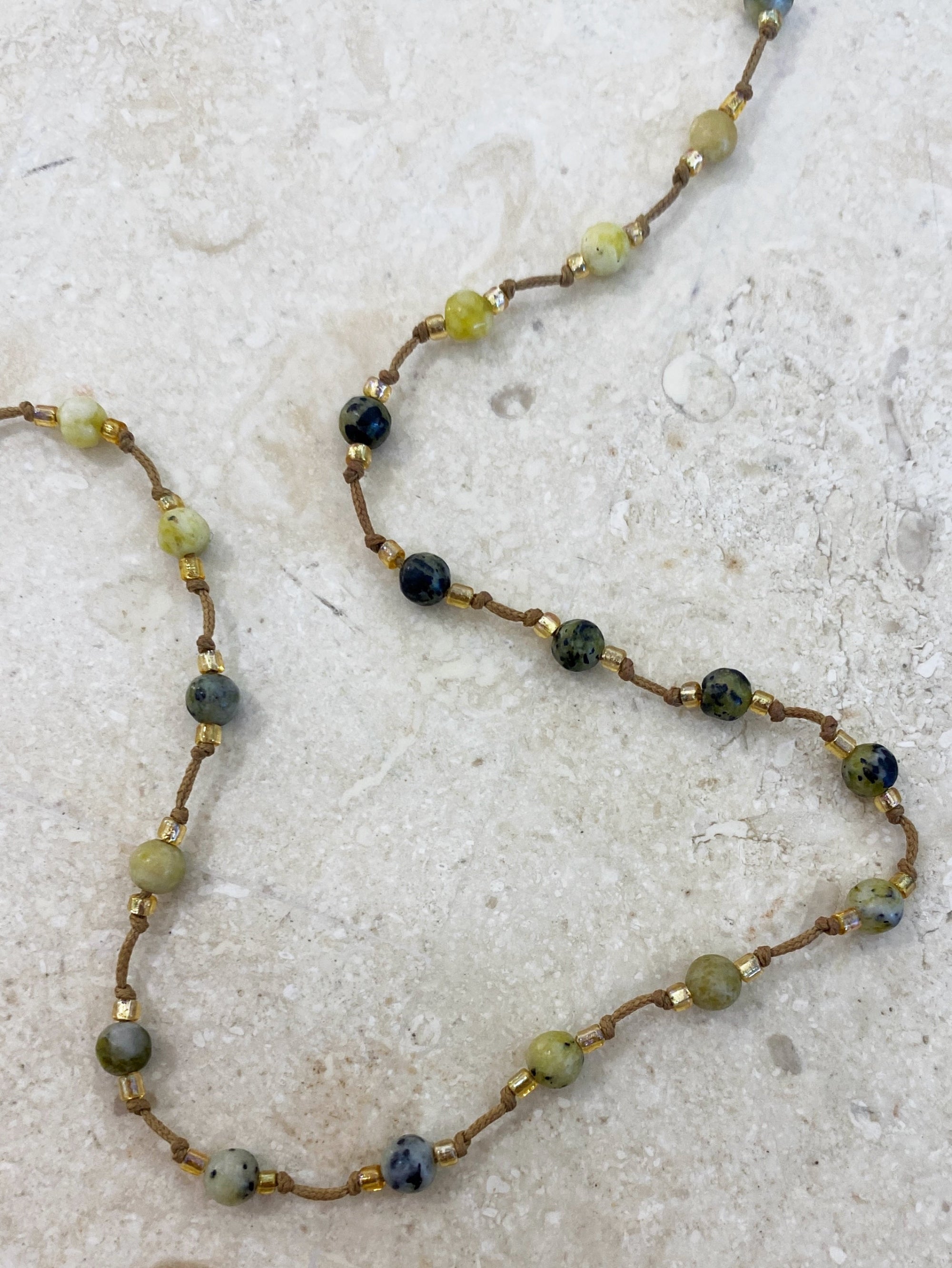 Necklace 6 | SHORT LENGTH - Agate Stone - Saffron Road