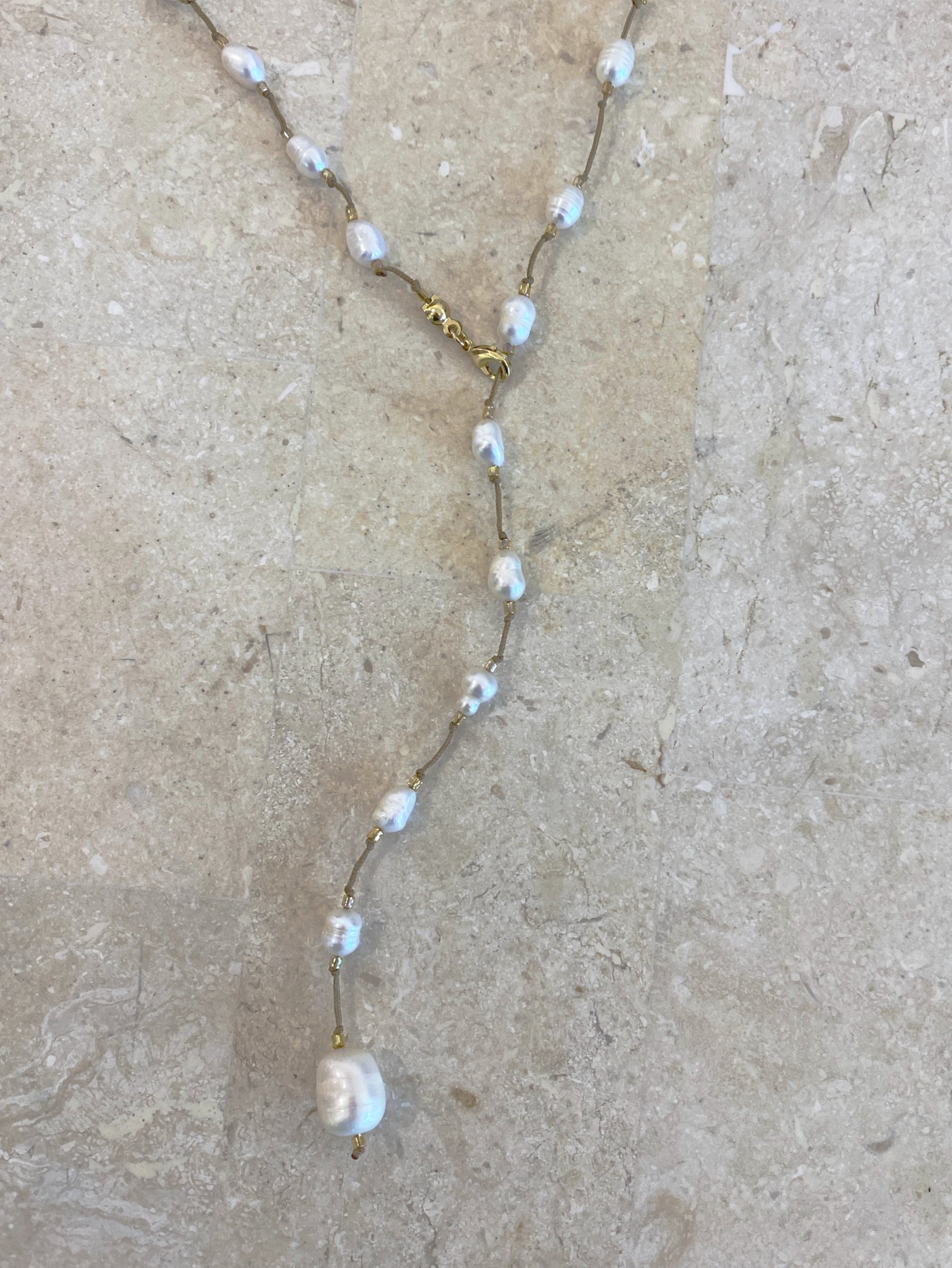 Necklace 10 | LONG LENGTH -Fresh water pearls - Saffron Road