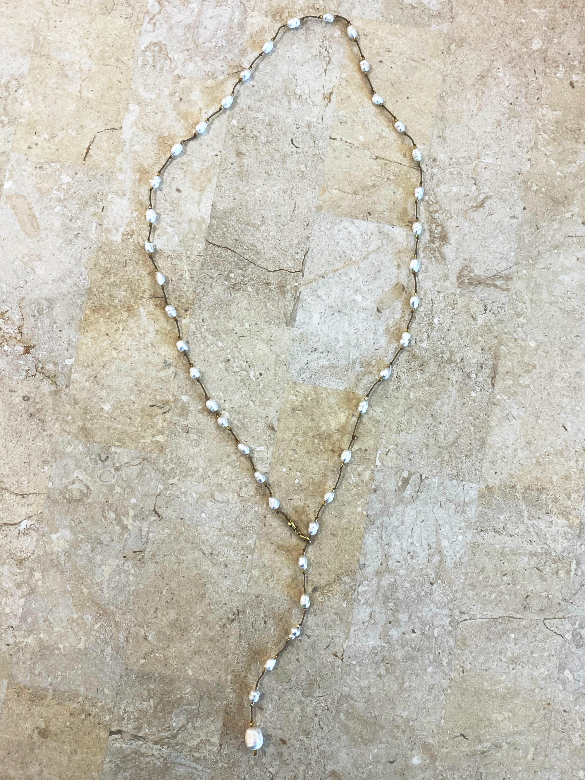 Necklace 10 | LONG LENGTH -Fresh water pearls - Saffron Road