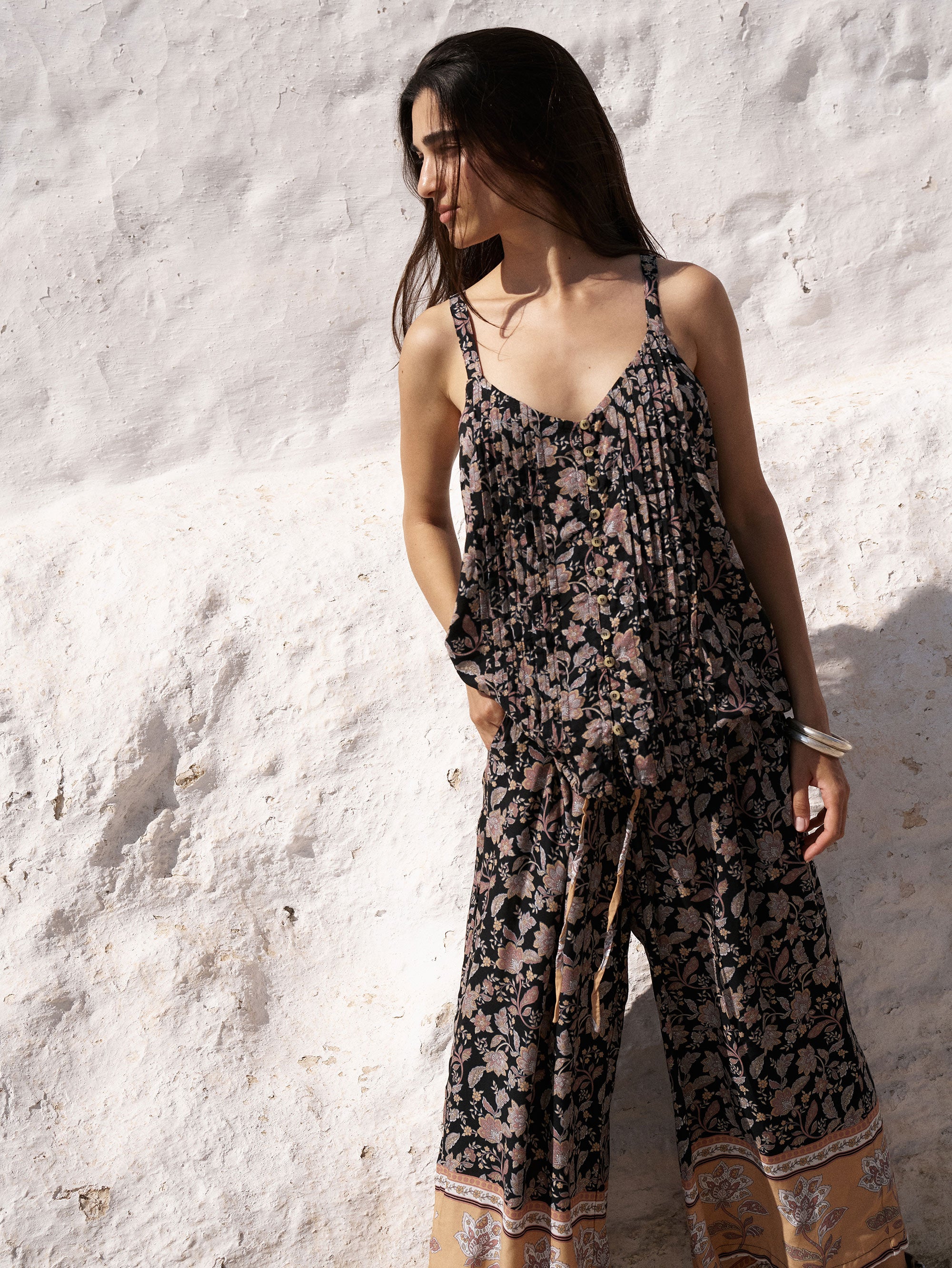 Island Pant | Mocha Bloom - Saffron Road