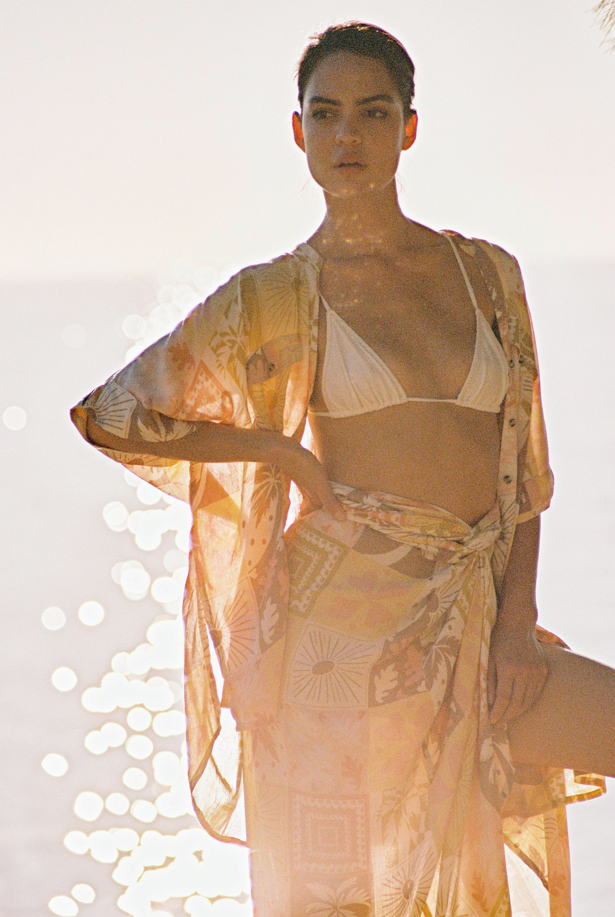 Wrap Skirt | Sunset Palm - Saffron Road