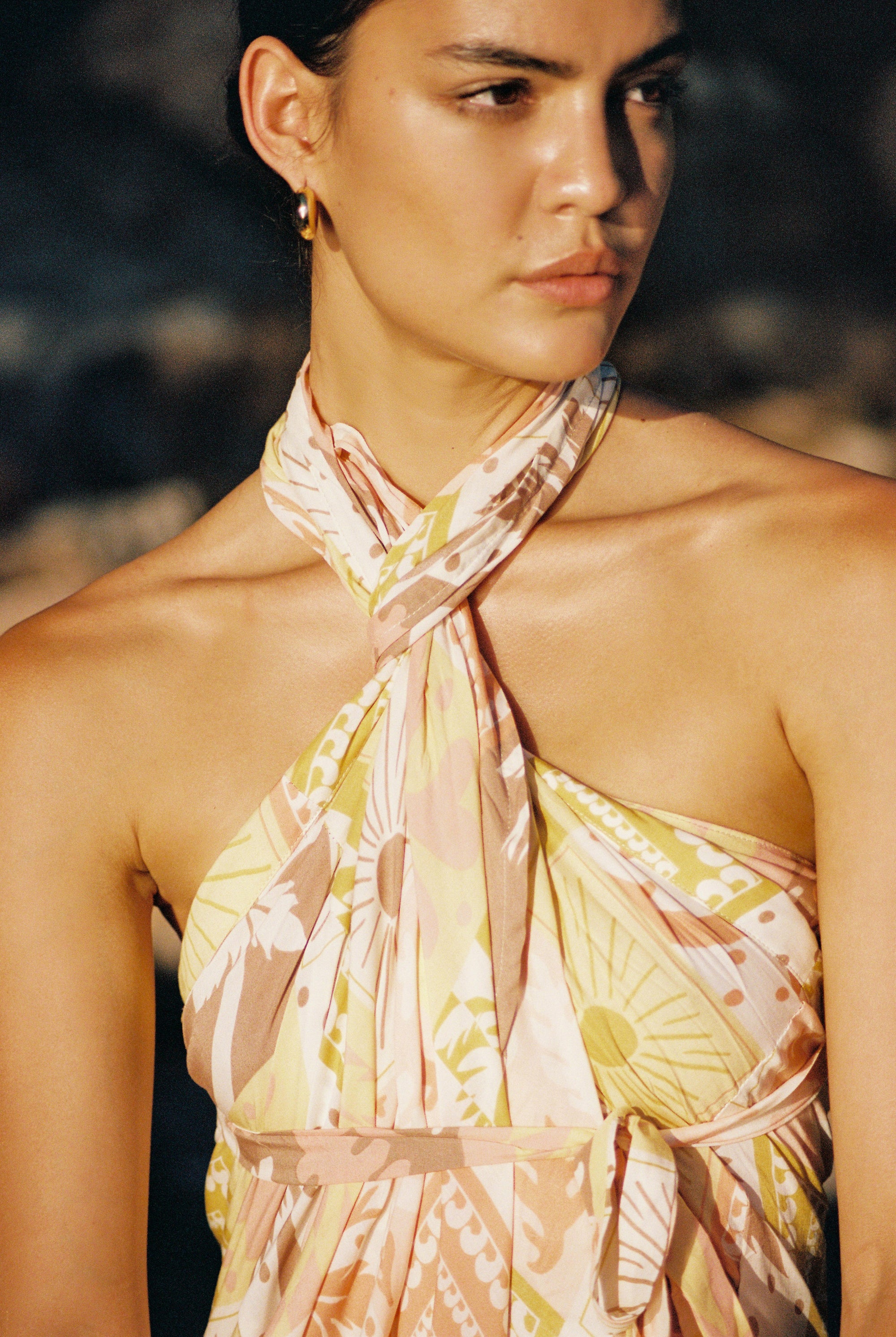 Wrap Skirt | Sunset Palm - Saffron Road