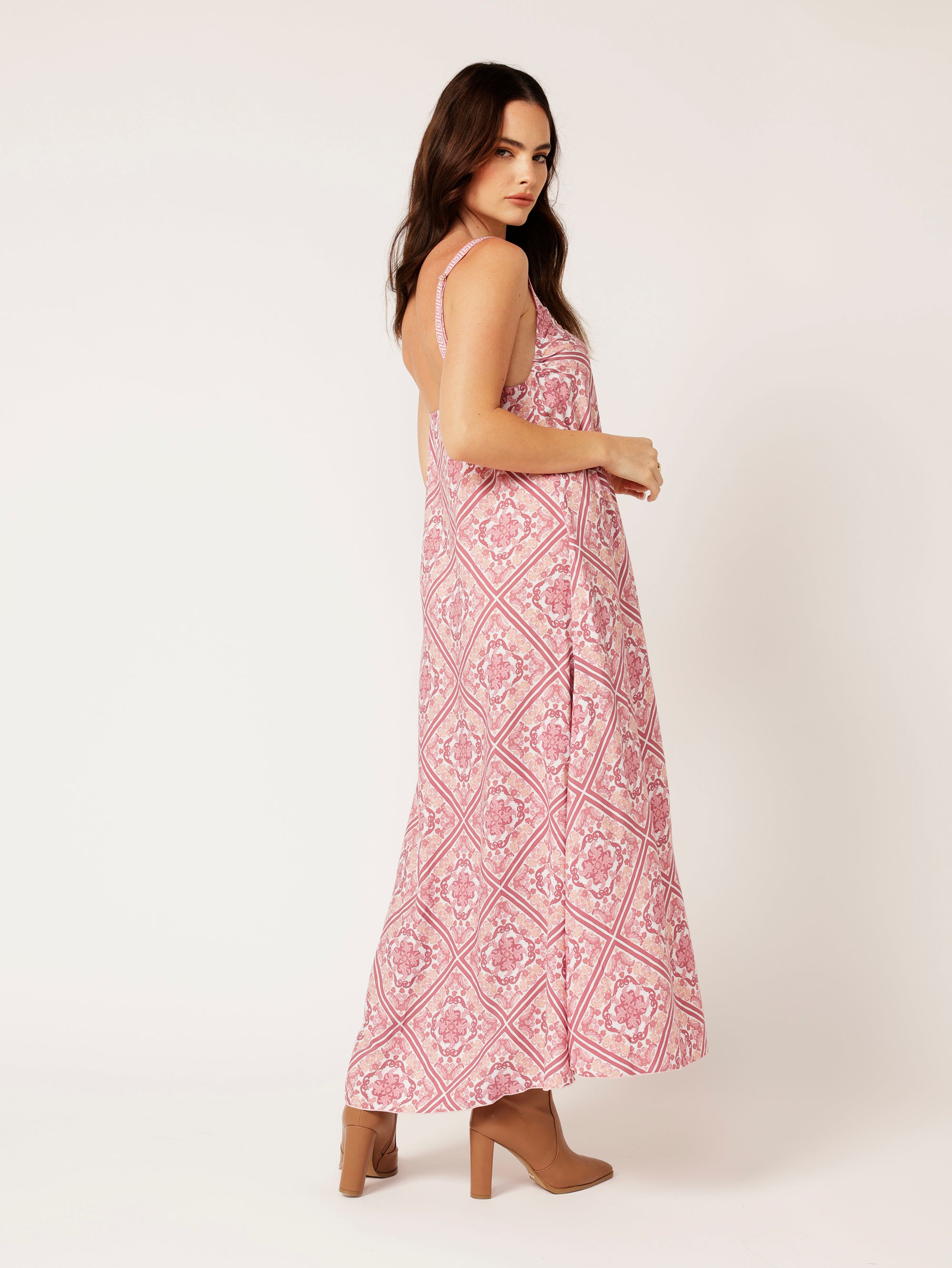 A-line Slip Dress | Tea Rose Tile - Saffron Road