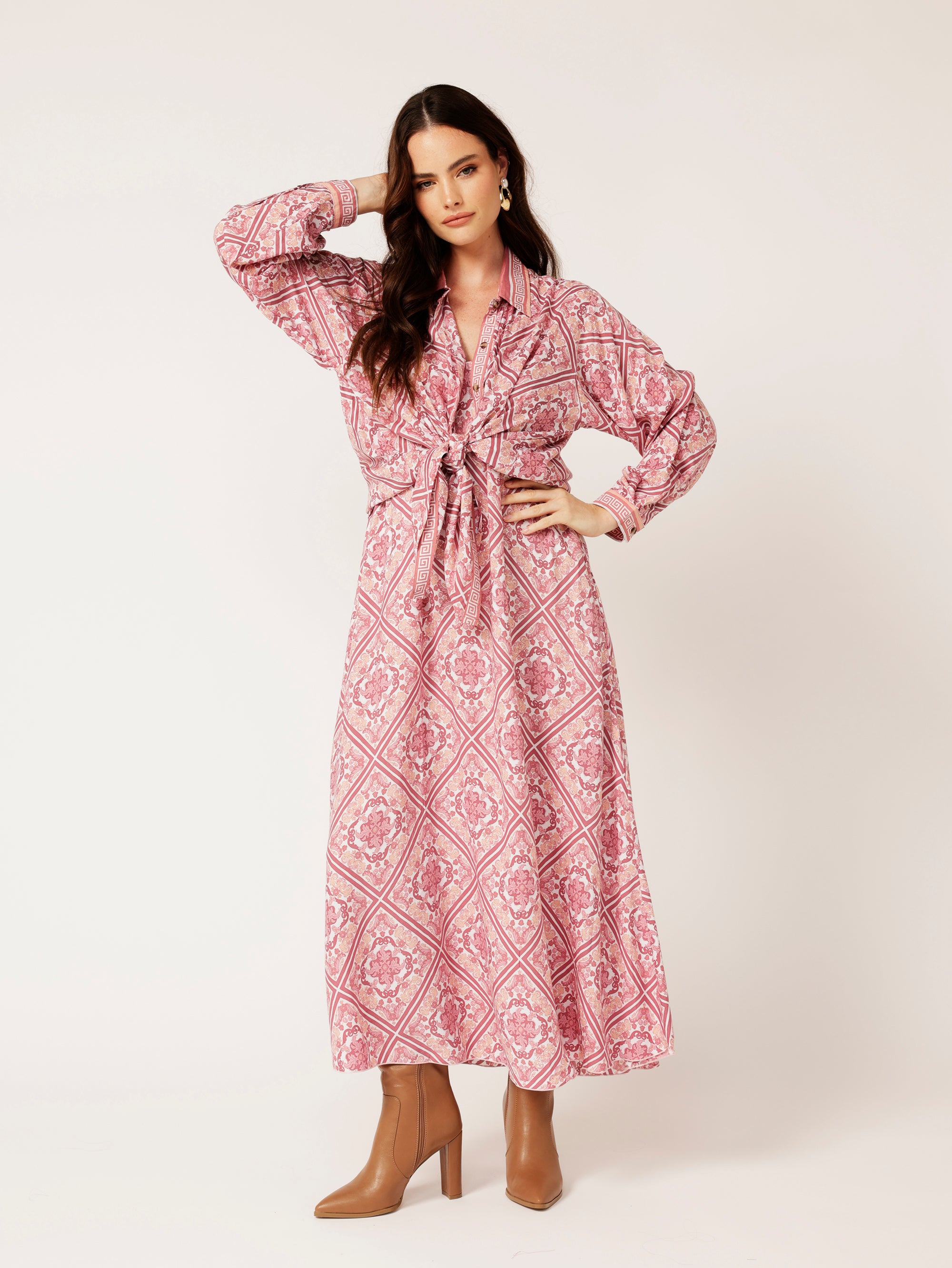 Military Shirt | Tea Rose Tile - Saffron Road