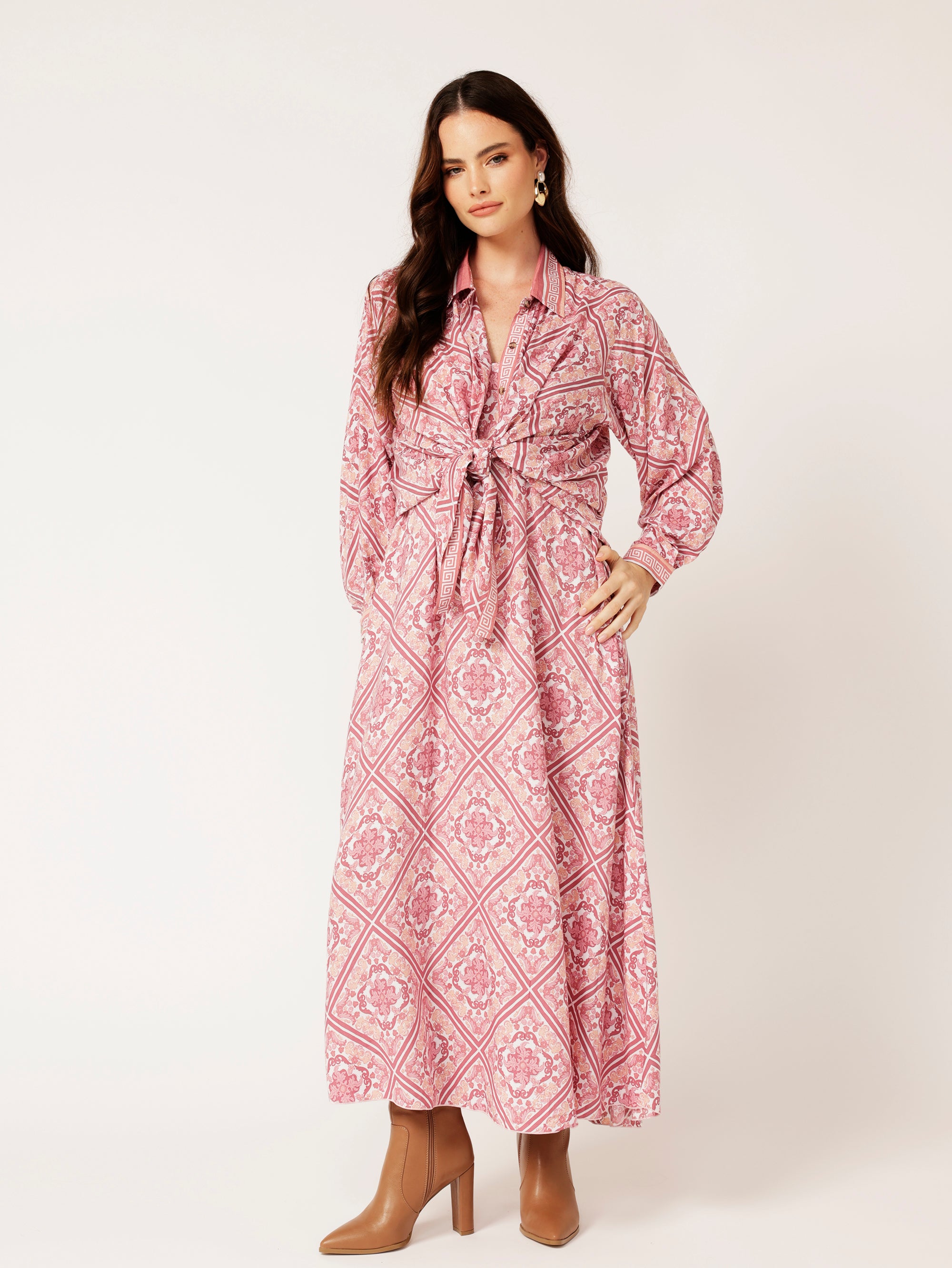 A-line Slip Dress | Tea Rose Tile - Saffron Road