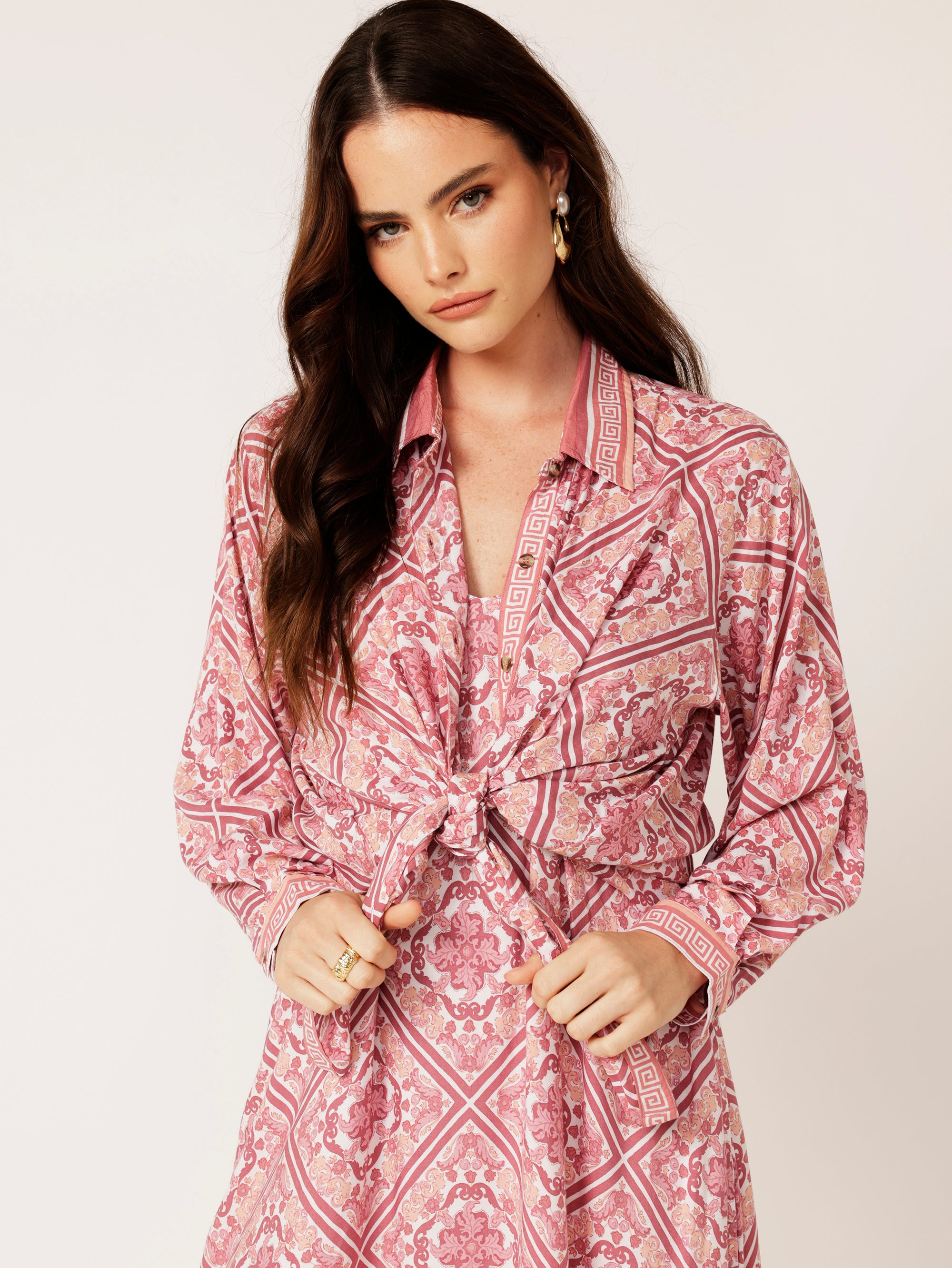 Military Shirt | Tea Rose Tile - Saffron Road