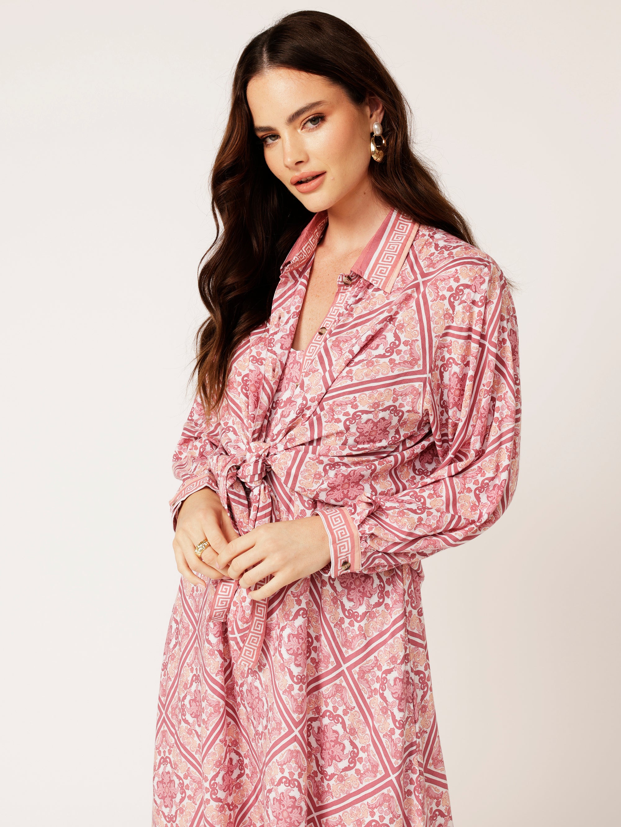 Military Shirt | Tea Rose Tile - Saffron Road