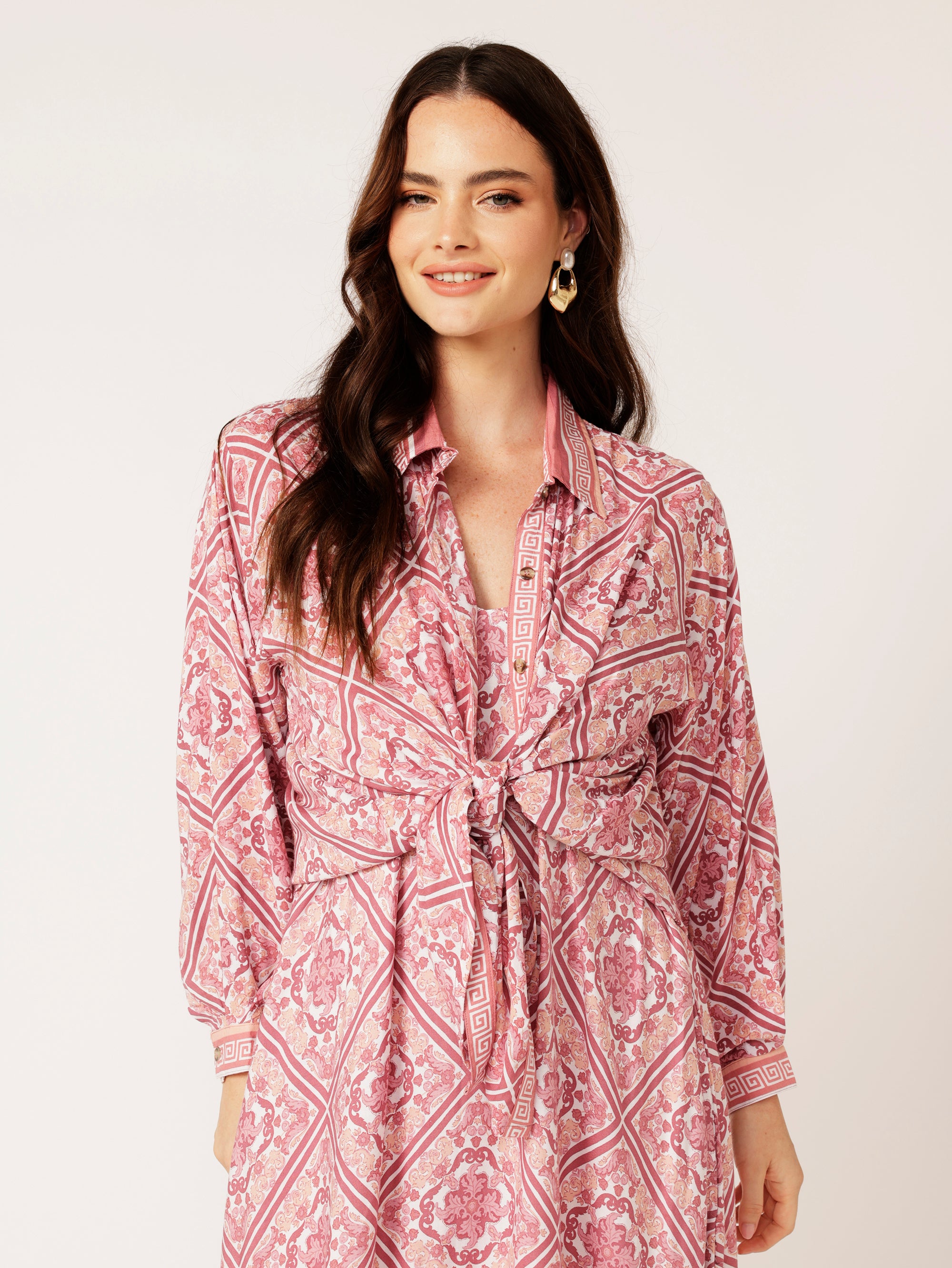Military Shirt | Tea Rose Tile - Saffron Road