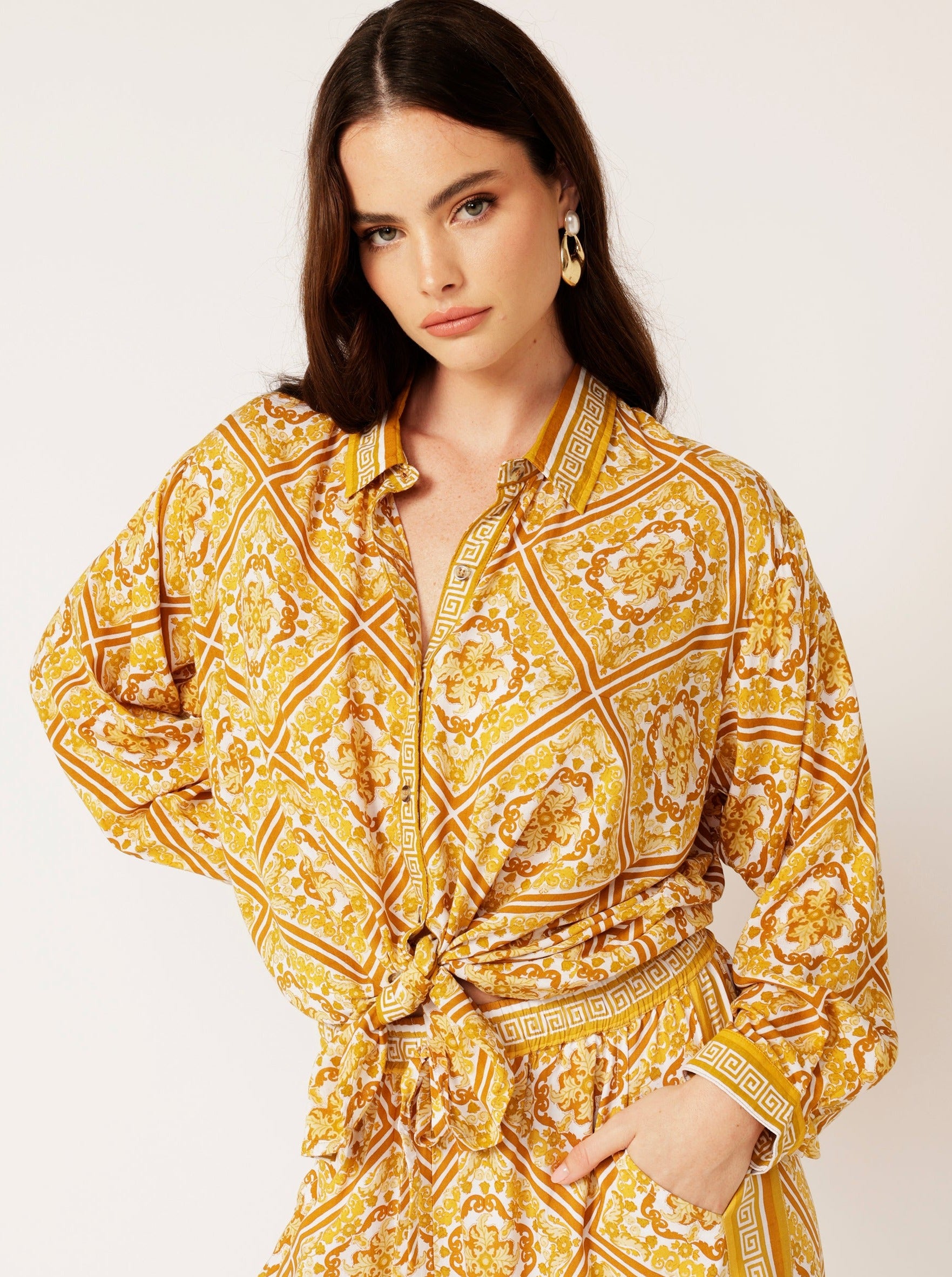 Military Shirt | Golden Tile - Saffron Road