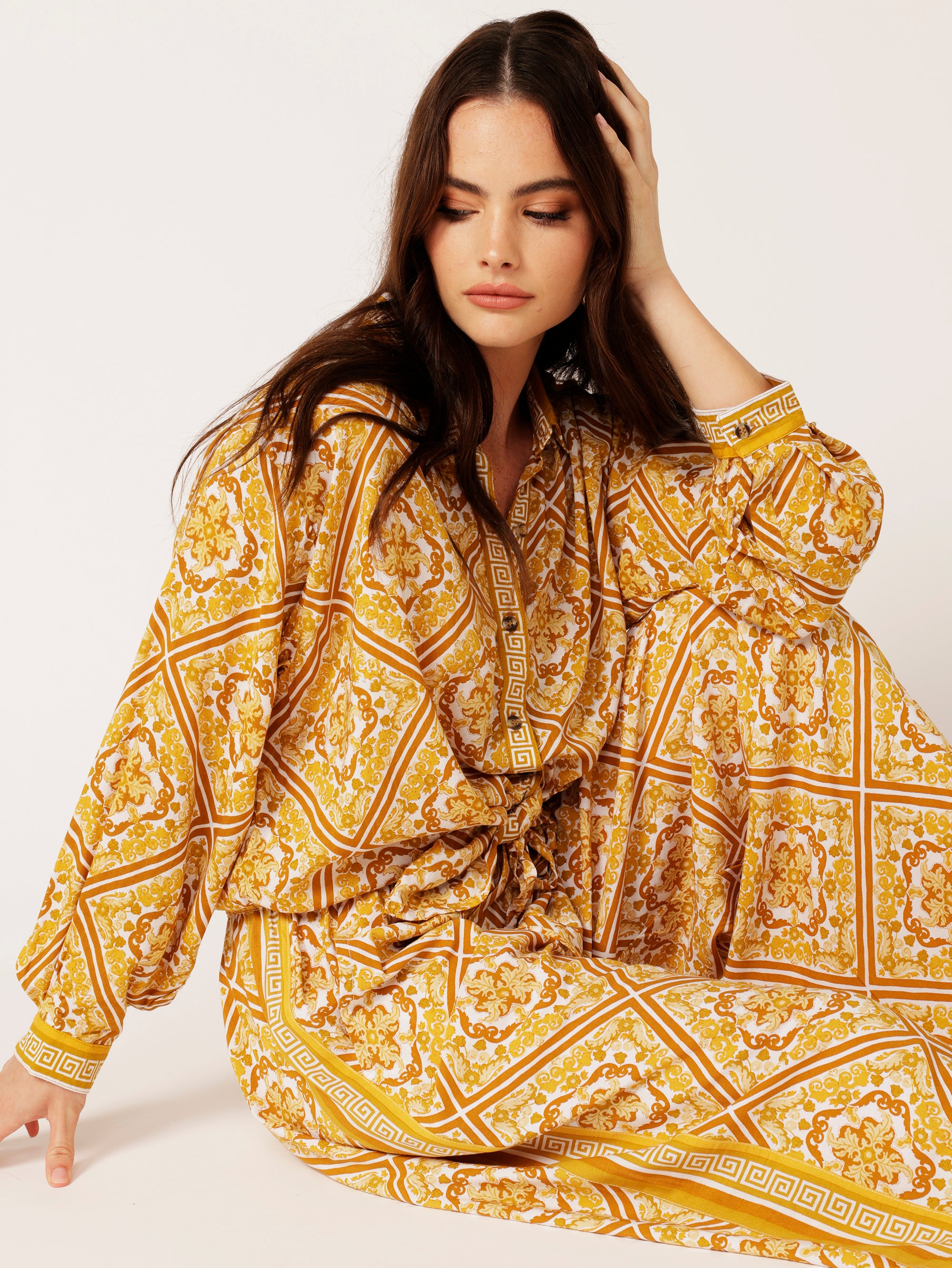 Military Shirt | Golden Tile - Saffron Road