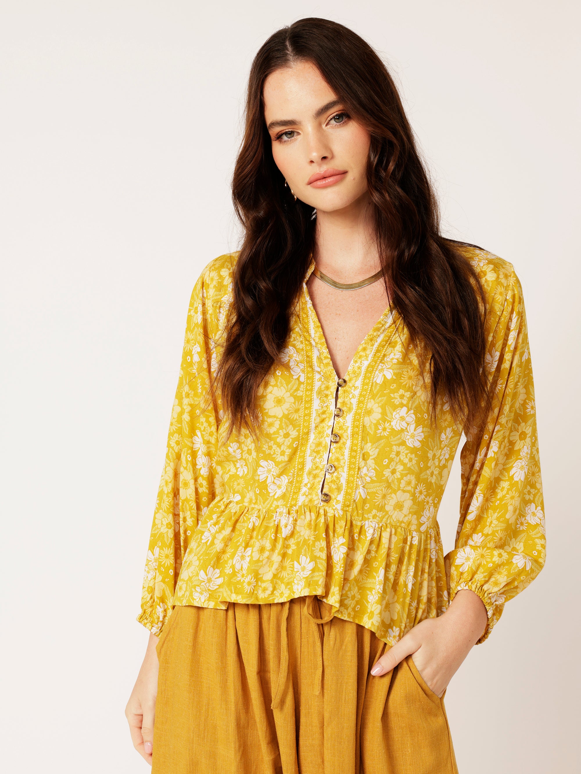 Jilly Blouse | Marigold - Saffron Road