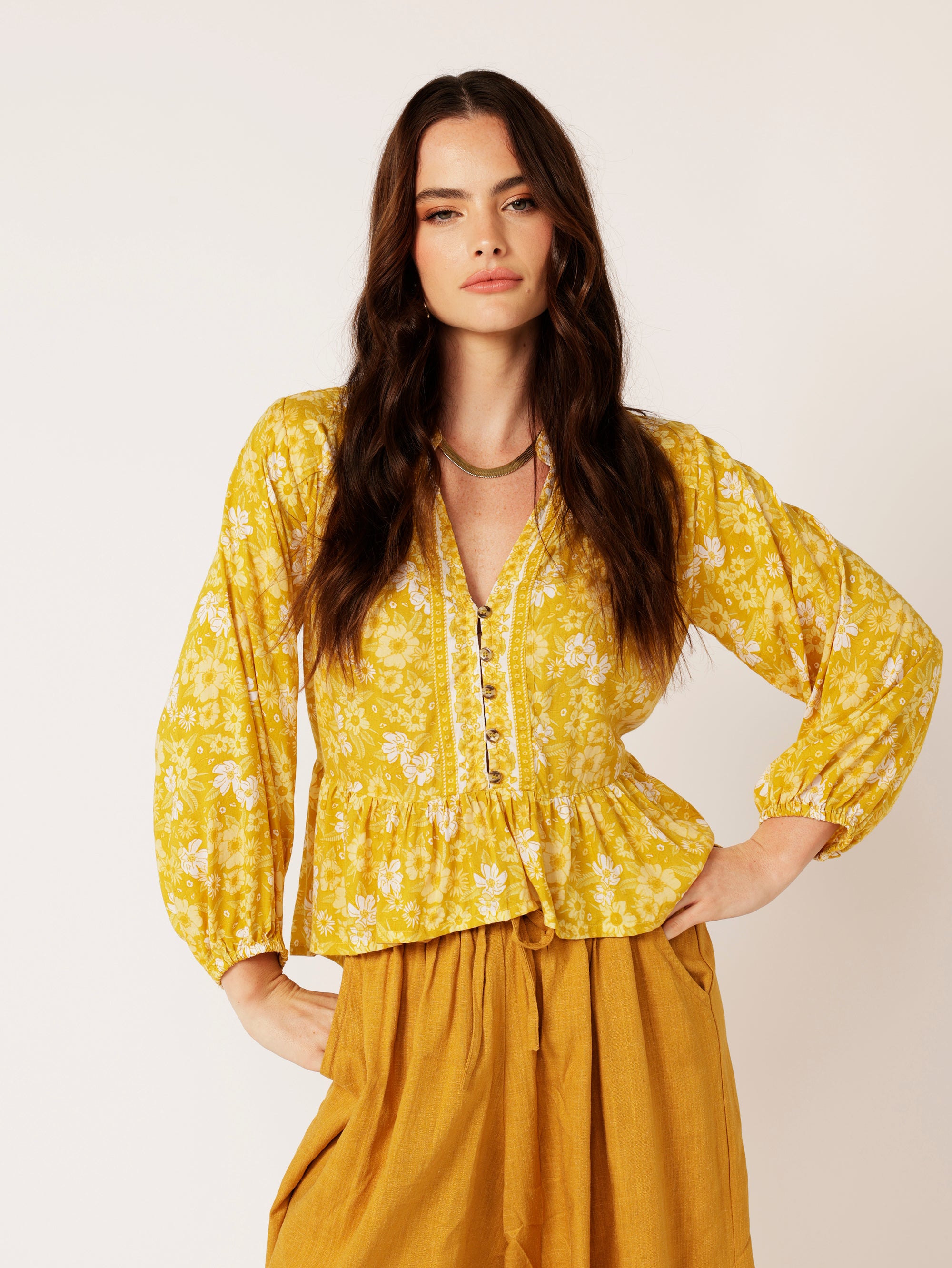 Jilly Blouse | Marigold - Saffron Road
