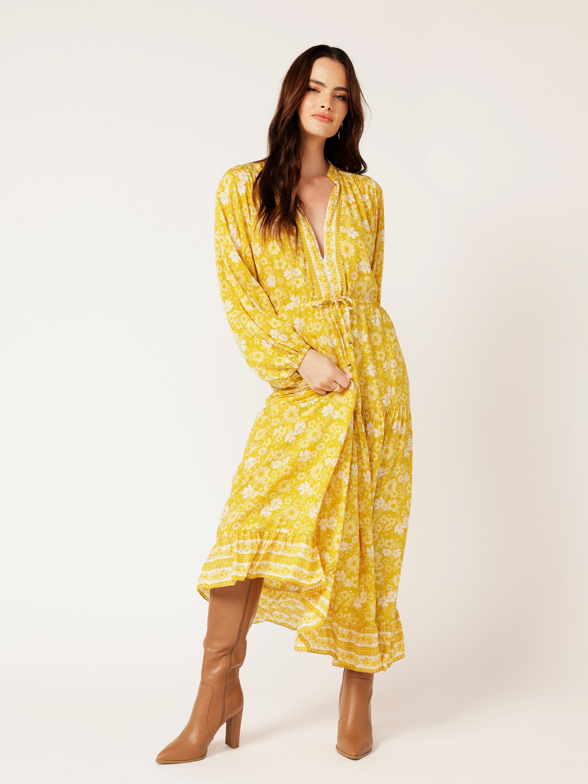 Luna Dress MAXI | Marigold - Saffron Road