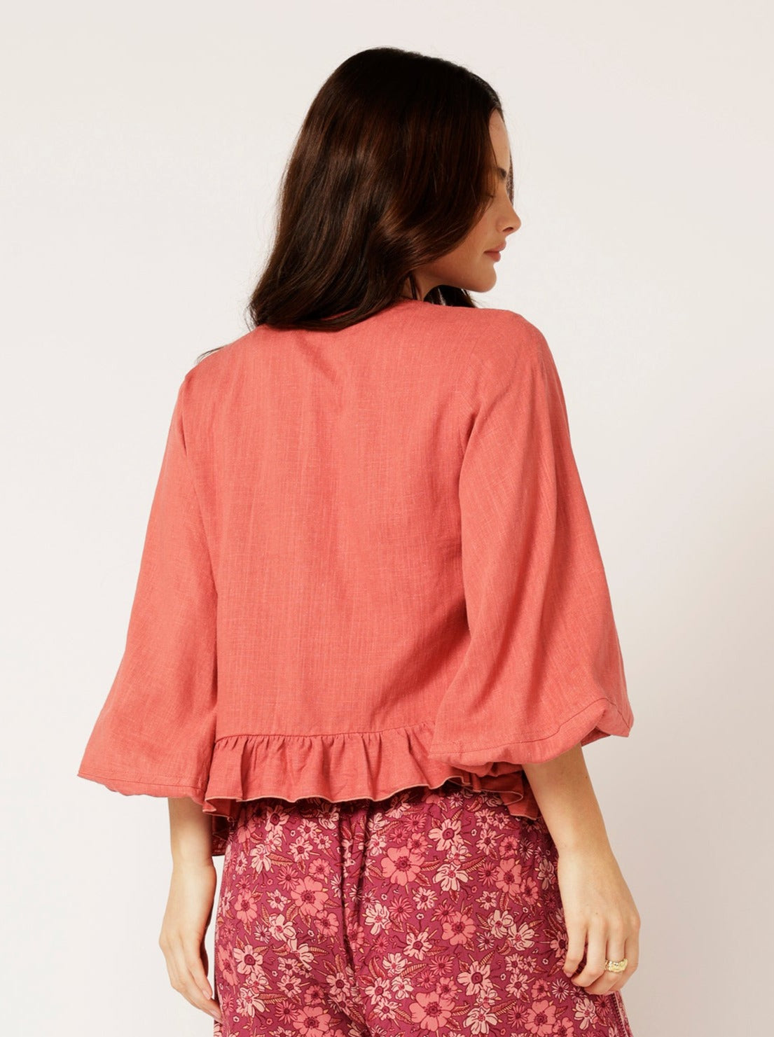 Lily Rose Top LS | Dusty Rose | Linen Viscose - Saffron Road