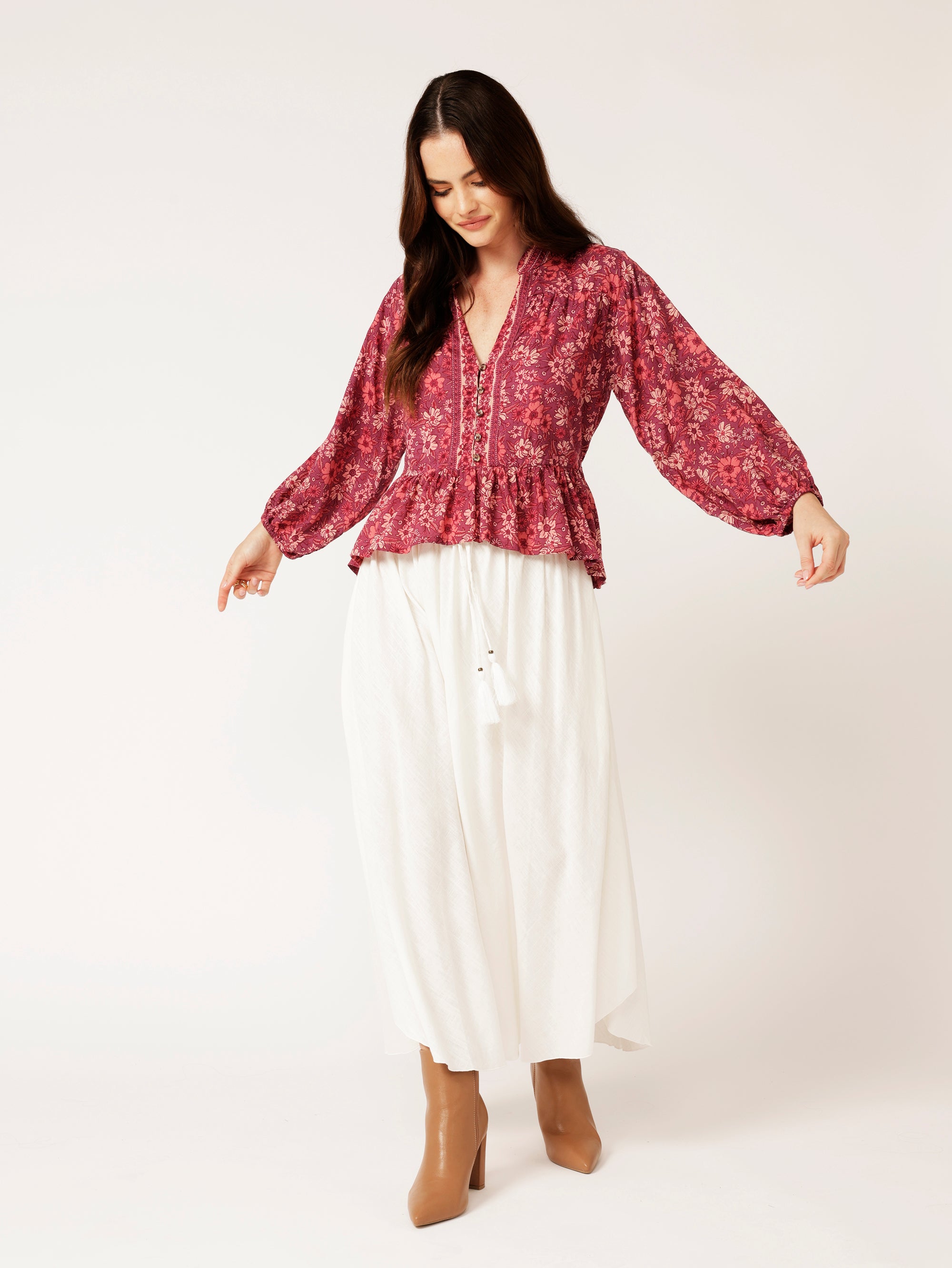 Jilly Blouse | Cherry Blossom - Saffron Road