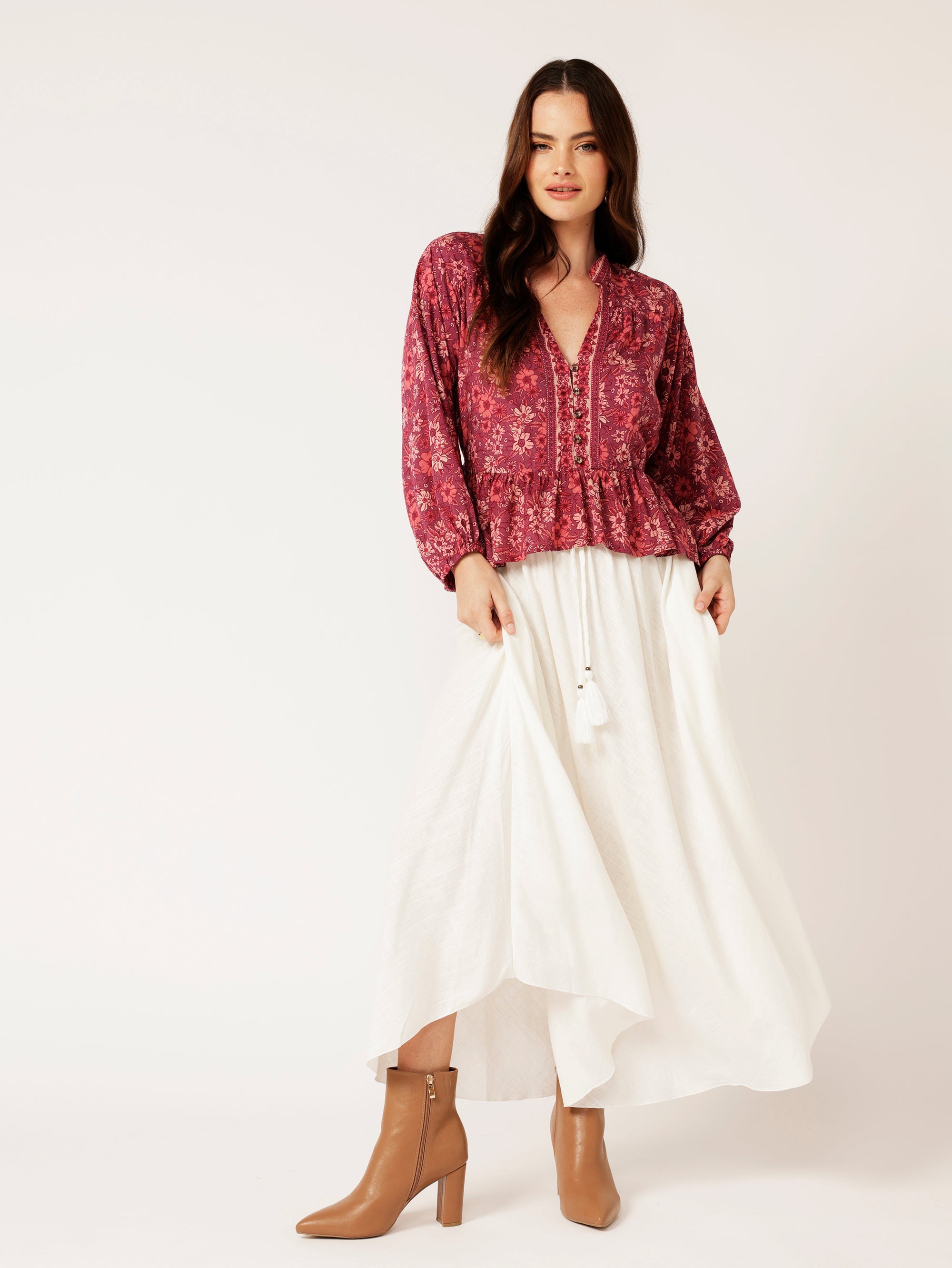 Jilly Blouse | Cherry Blossom - Saffron Road