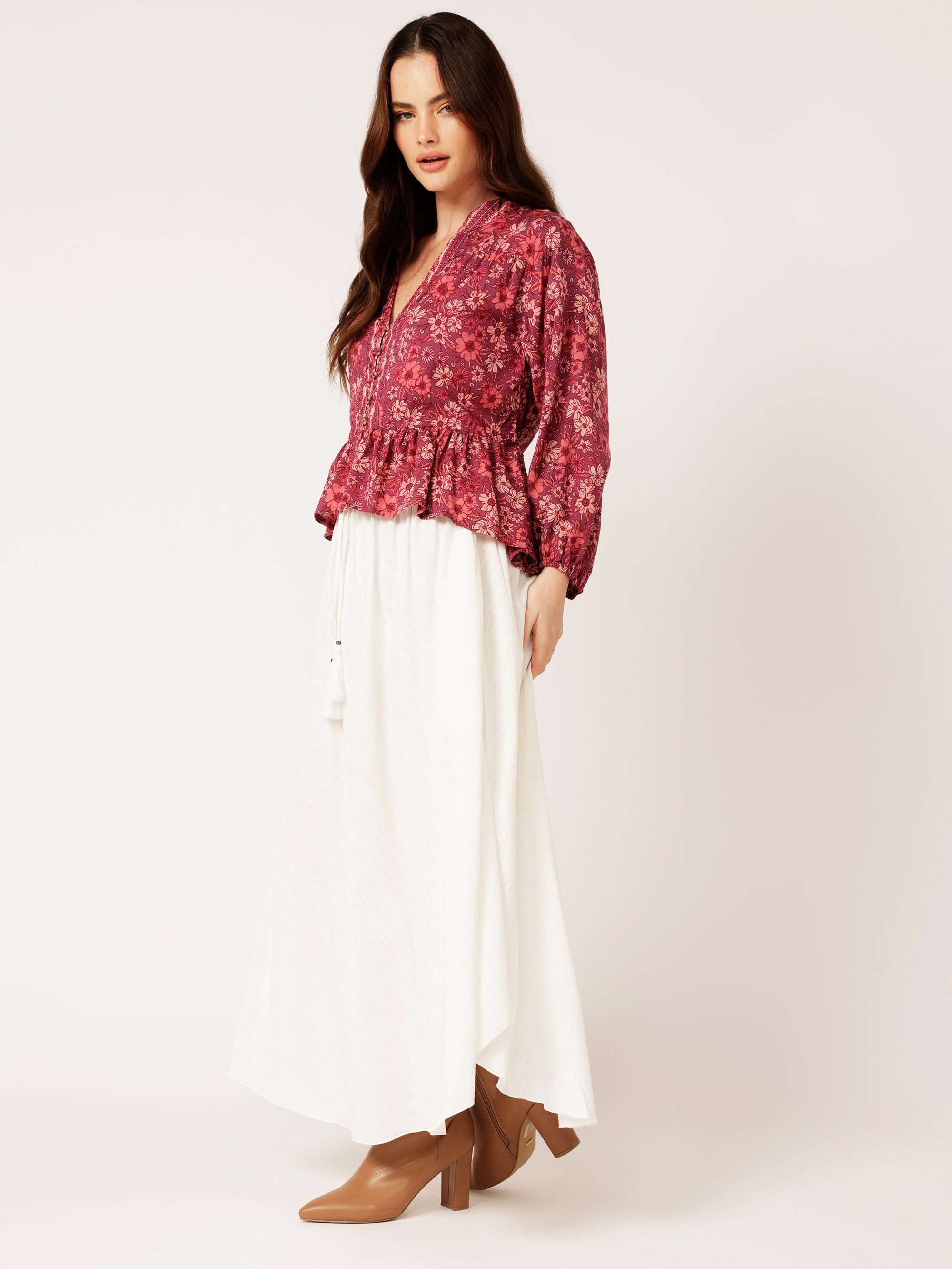 Jilly Blouse | Cherry Blossom - Saffron Road