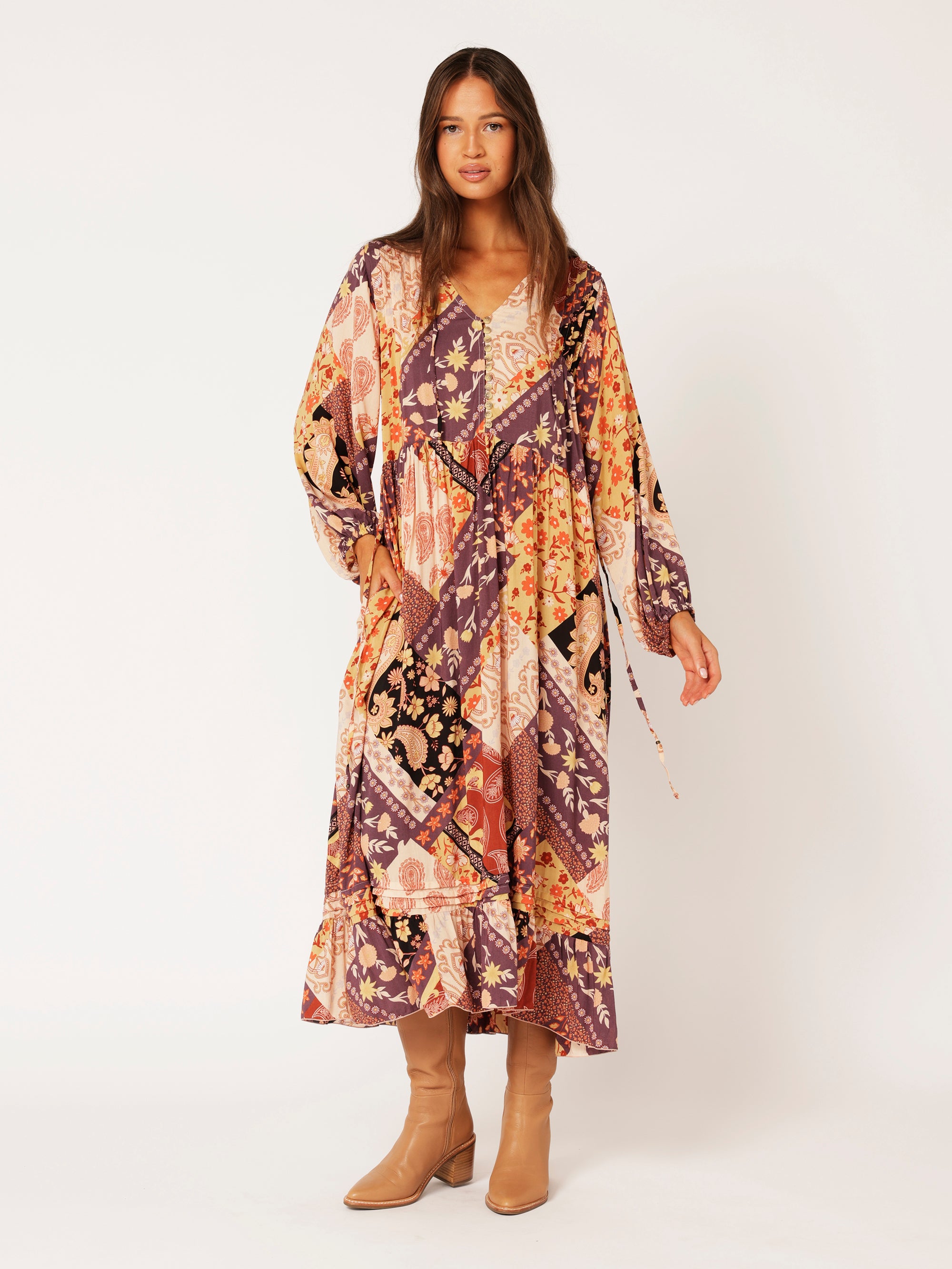 Juliette Dress | MIDI | Rustic Berry - Saffron Road