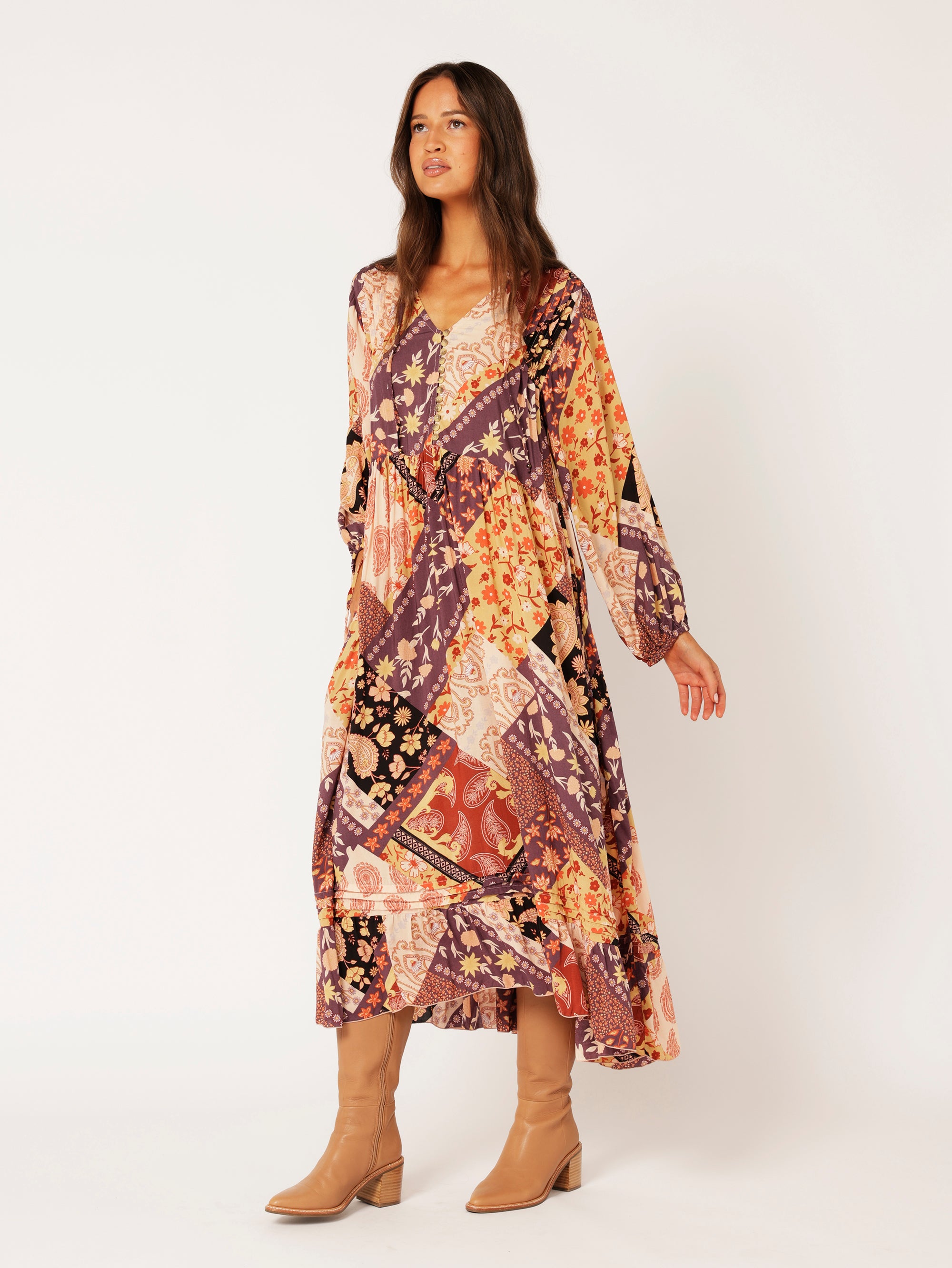 Juliette Dress | MIDI | Rustic Berry - Saffron Road