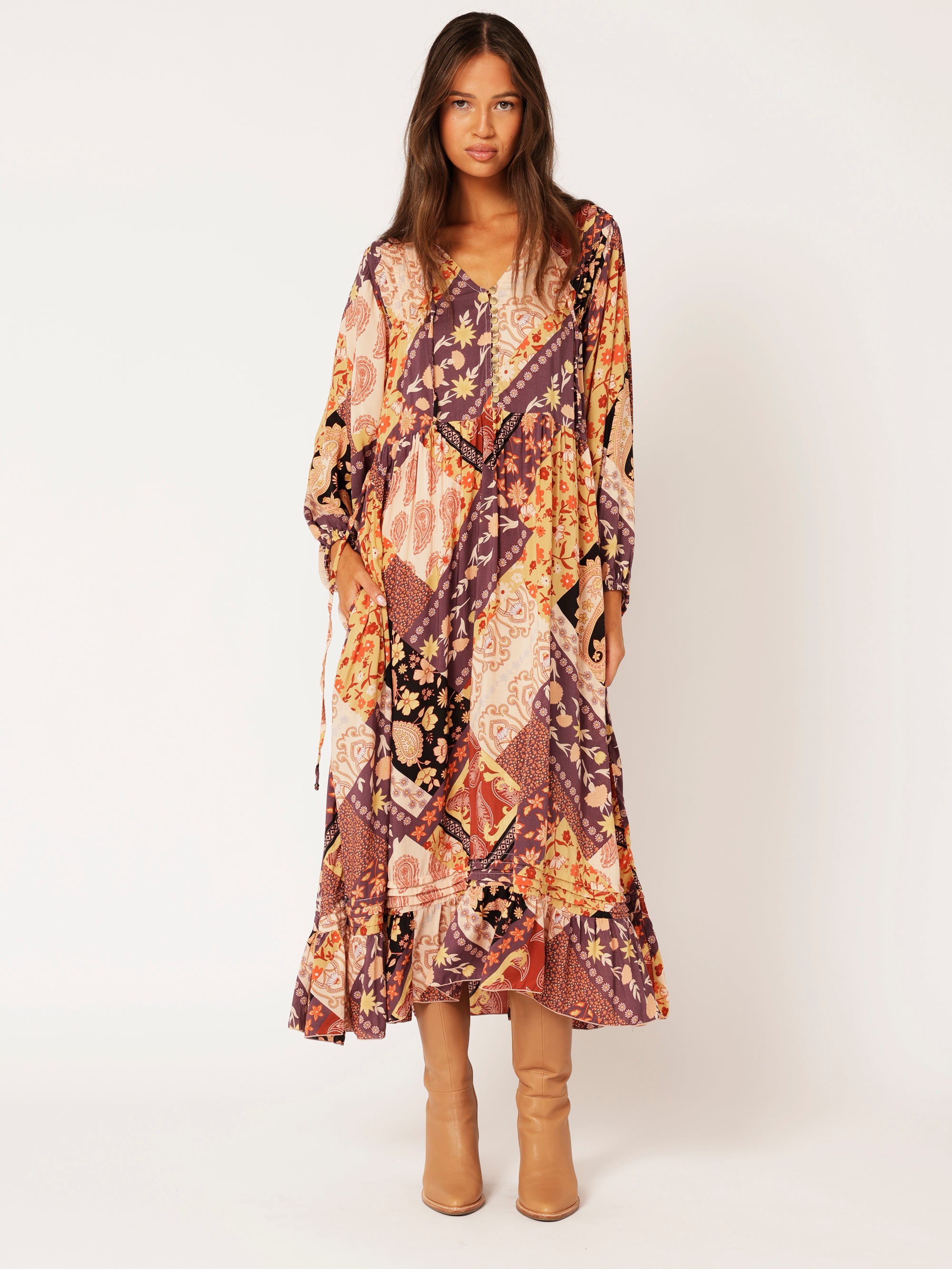 Juliette Dress | MIDI | Rustic Berry - Saffron Road