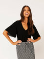 Viv Top (with sleeves) | Black Fujet - Saffron Road