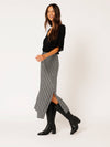 Bias Cut Skirt | Monochrome Border