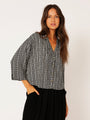 Mini Maple Shirt | Monochrome Border - Saffron Road