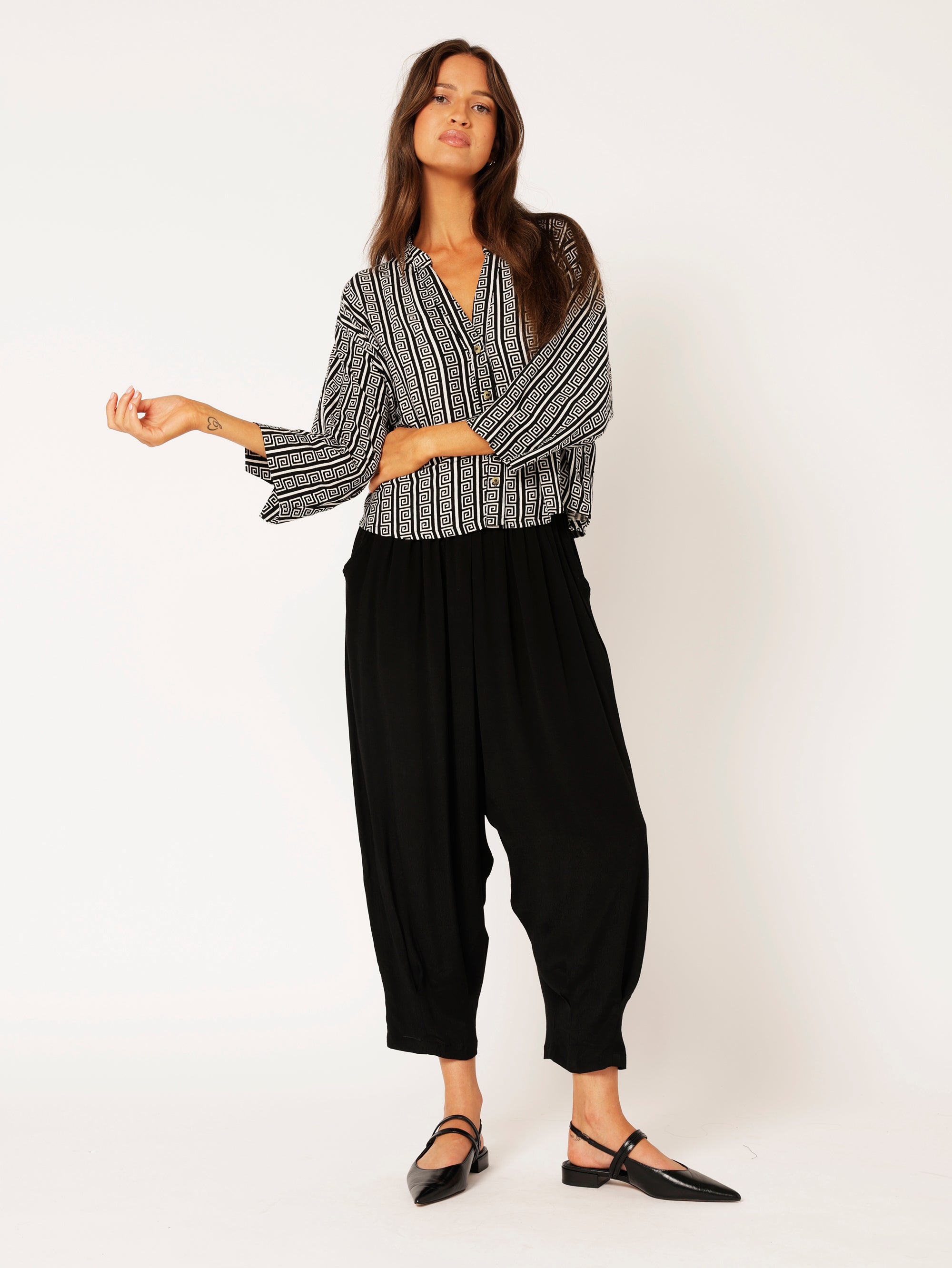 Paradise Pant | Black Fujet - Saffron Road