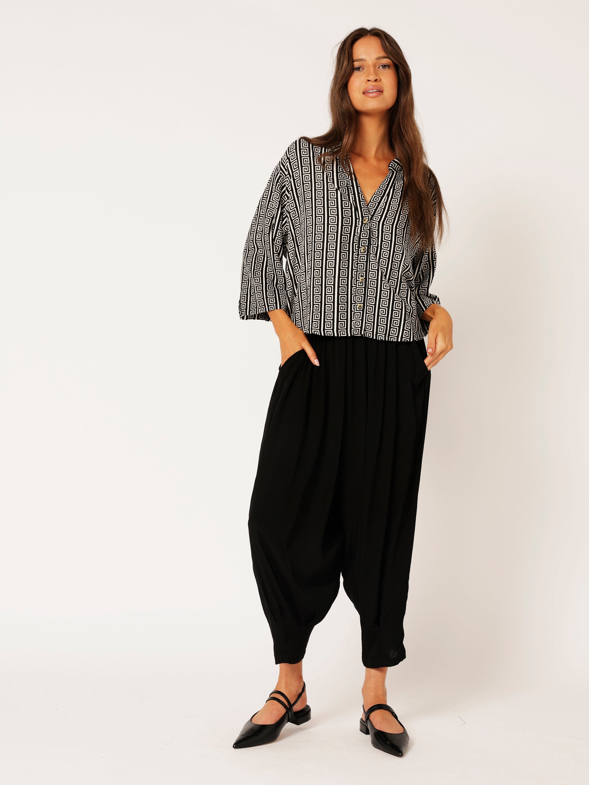 Paradise Pant | Black Fujet - Saffron Road