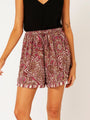 PJ Shorts | Wine Paisley - Saffron Road