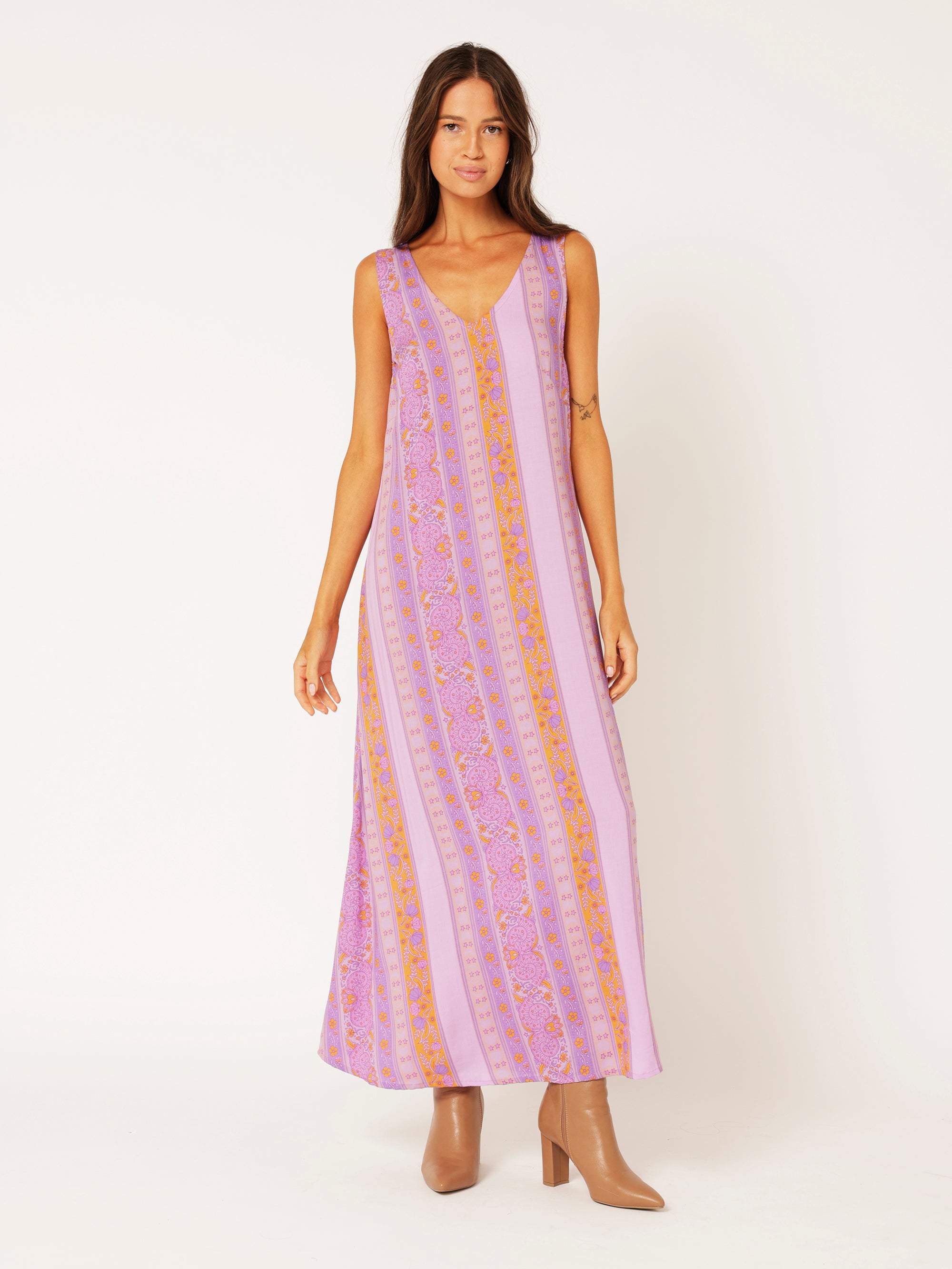 Viv Dress | MAXI | Moon Circle - Saffron Road