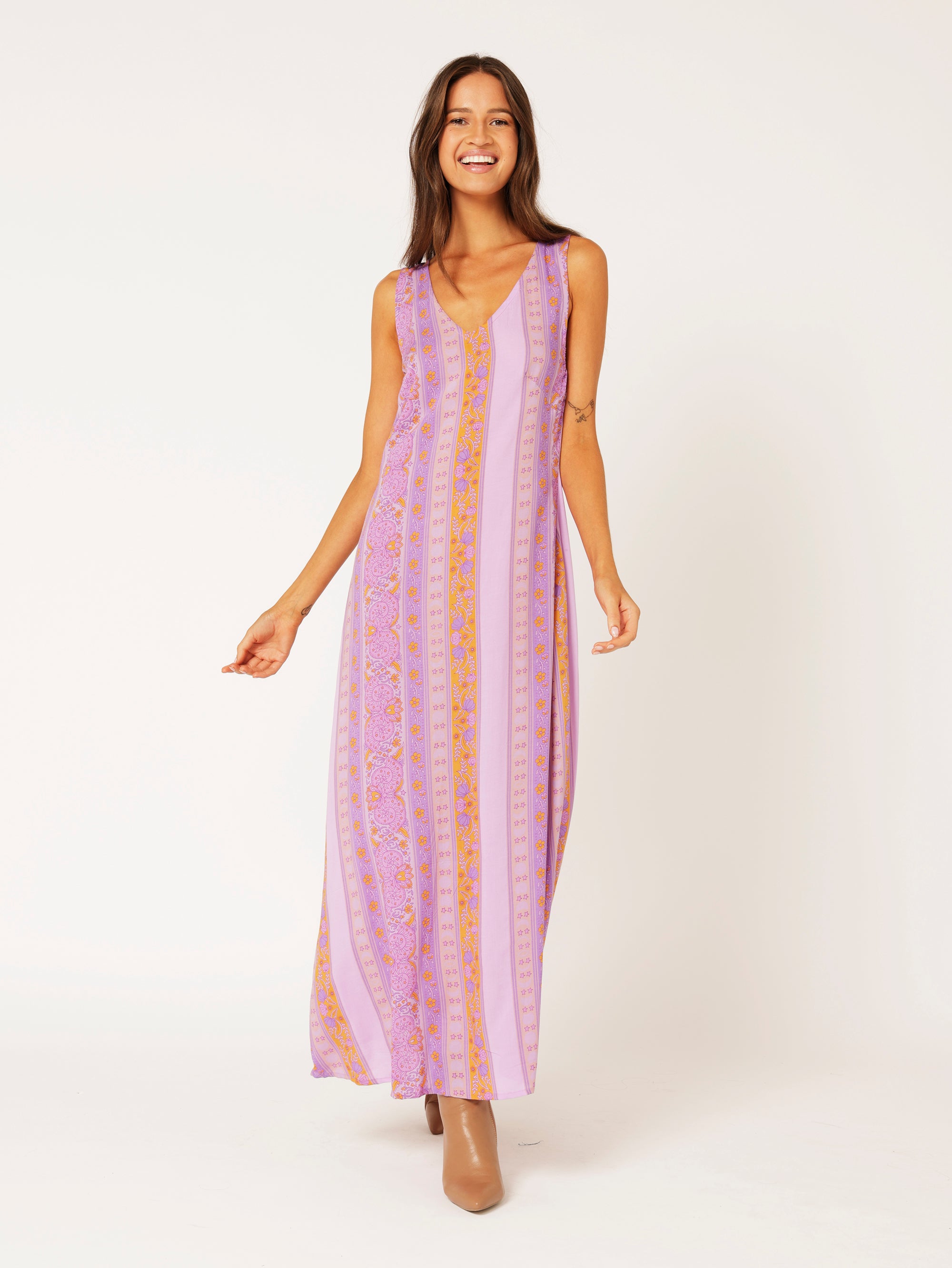 Viv Dress | MAXI | Moon Circle - Saffron Road