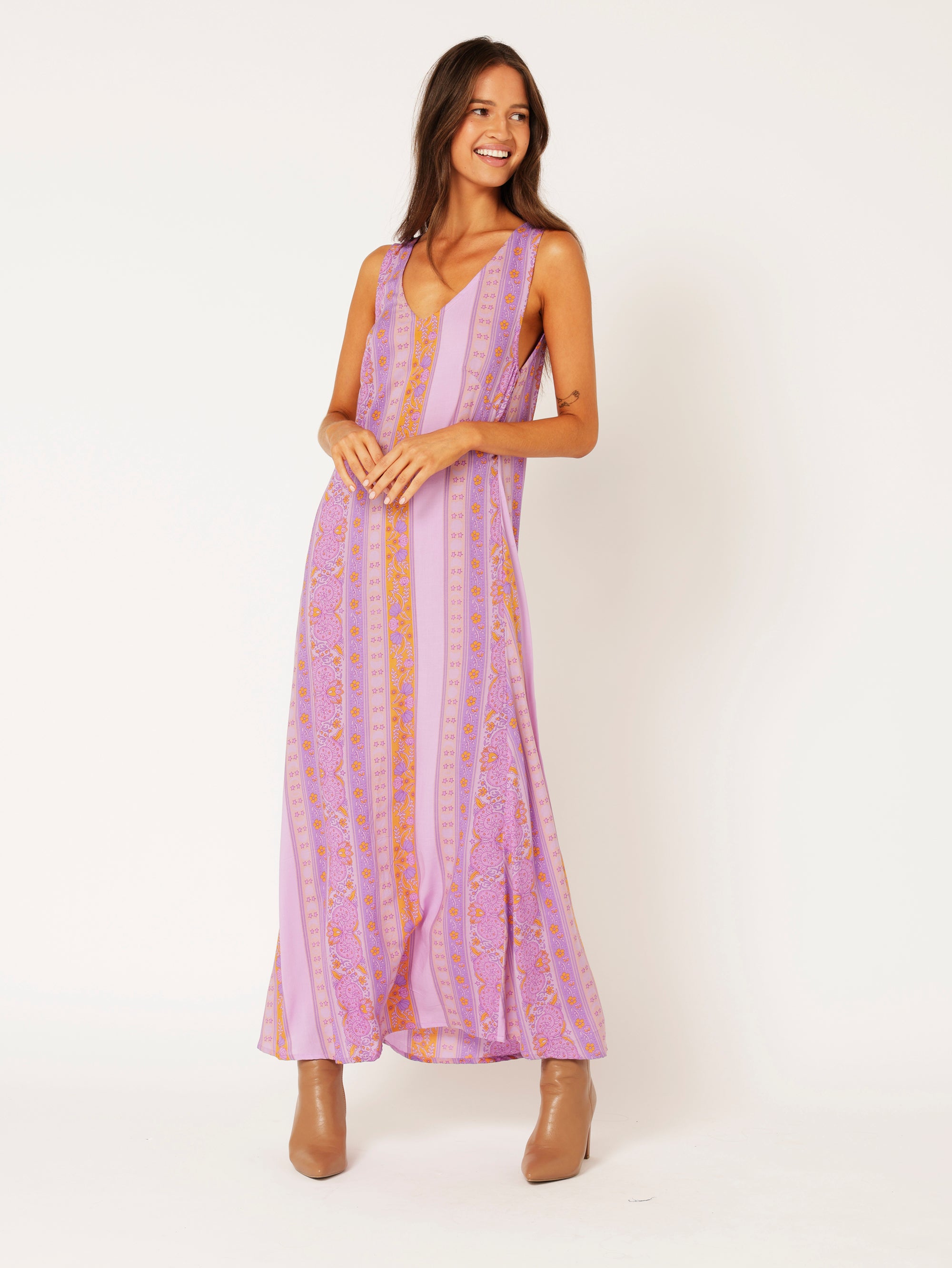 Viv Dress | MAXI | Moon Circle - Saffron Road