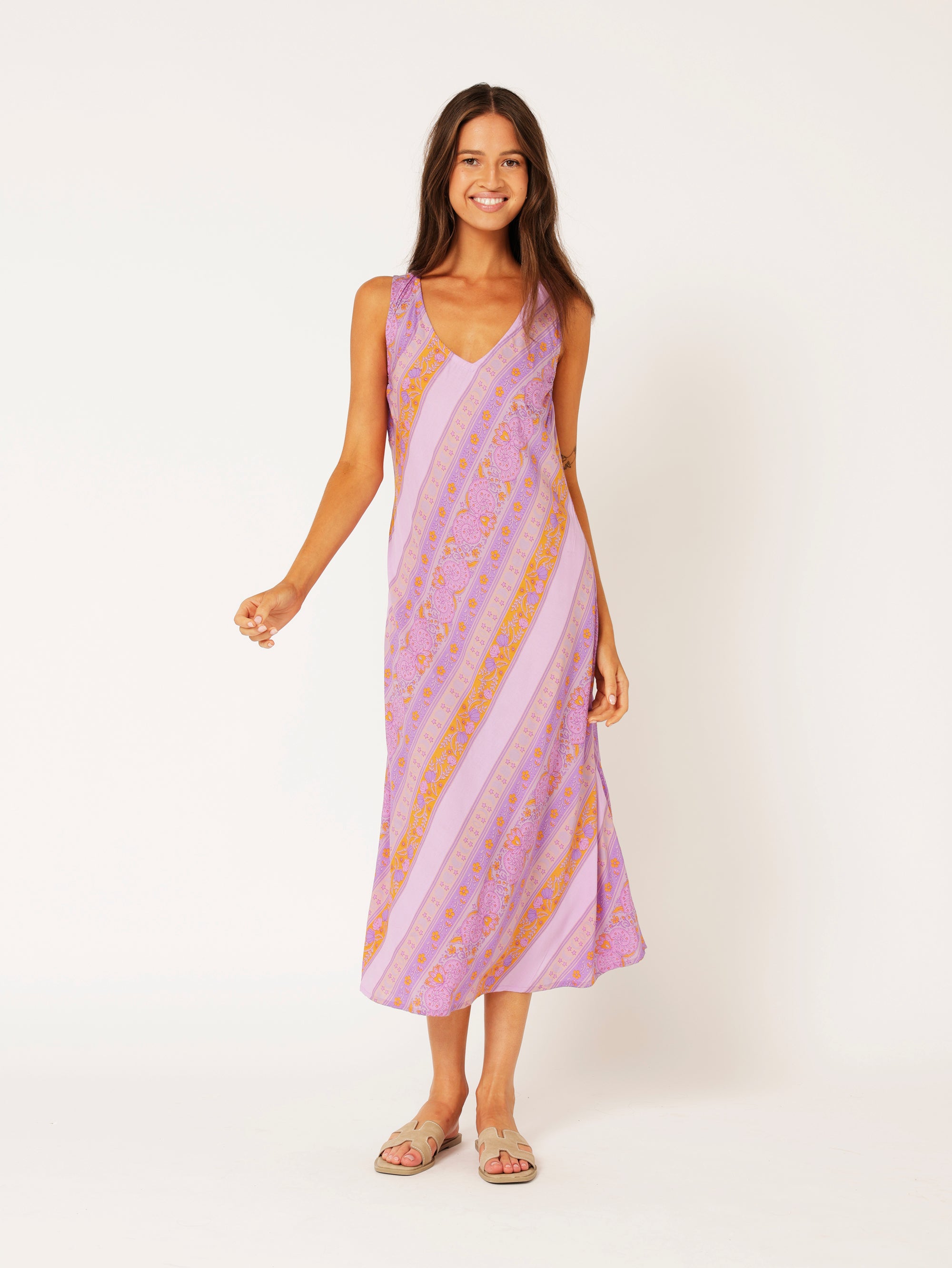 Viv Dress | MIDI | Moon Circle - Saffron Road