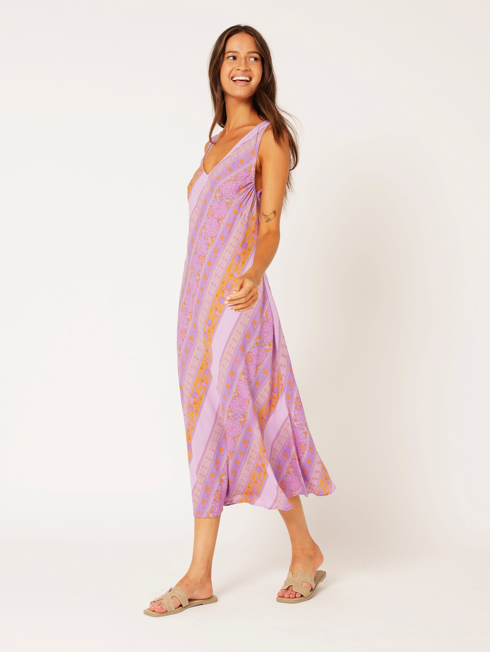 Viv Dress | MIDI | Moon Circle - Saffron Road