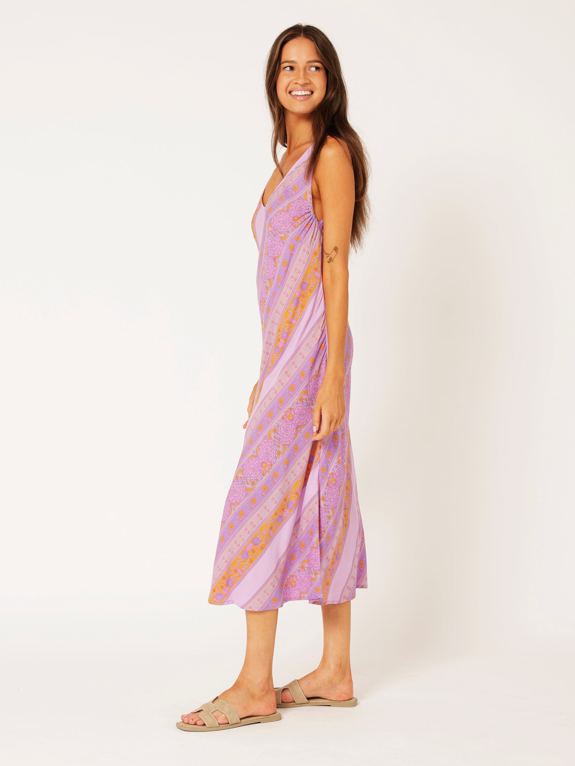 Viv Dress | MIDI | Moon Circle - Saffron Road