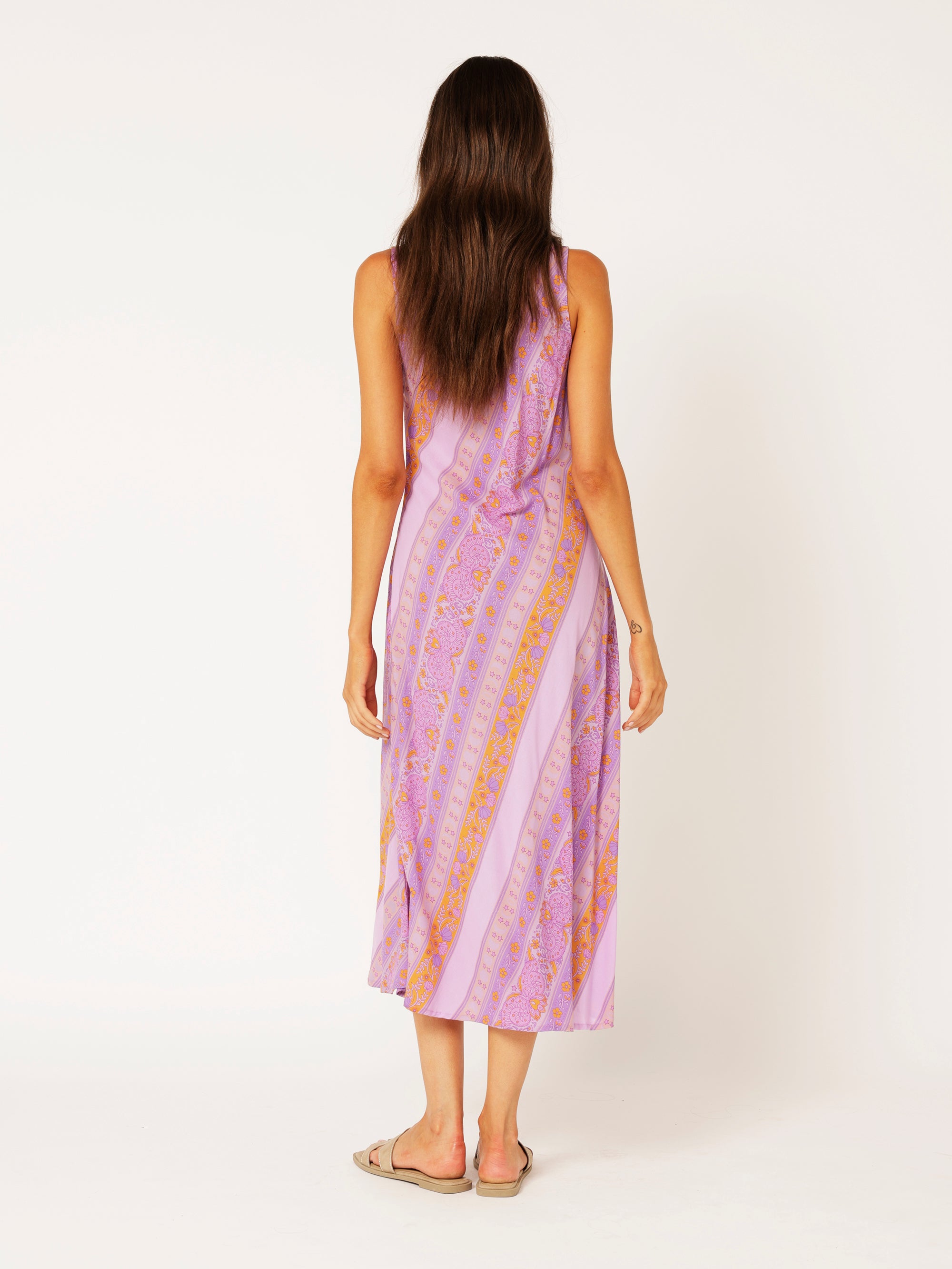 Viv Dress | MIDI | Moon Circle - Saffron Road