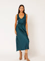 Bias Cut Skirt | Satin | Teal - Saffron Road