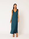 Viv Dress | Super Maxi | Satin | Teal