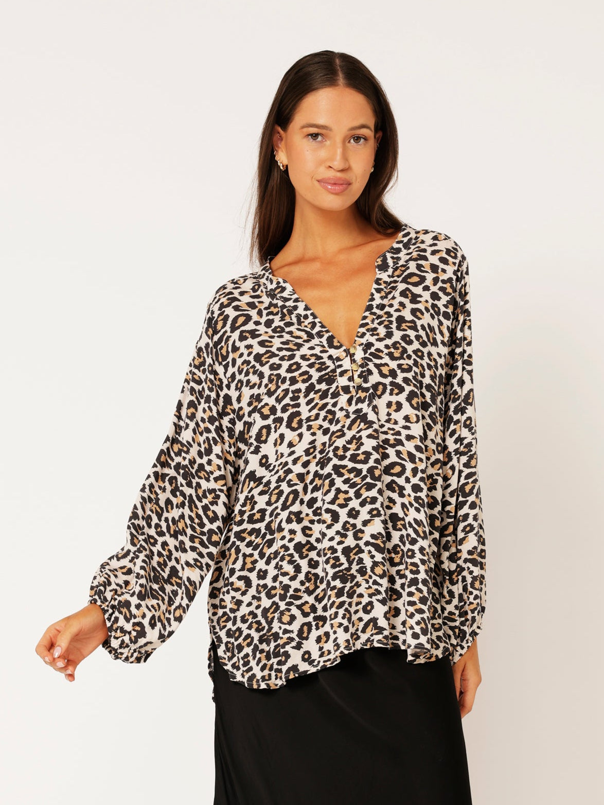 Natalya Blouse | Leopard - Saffron Road