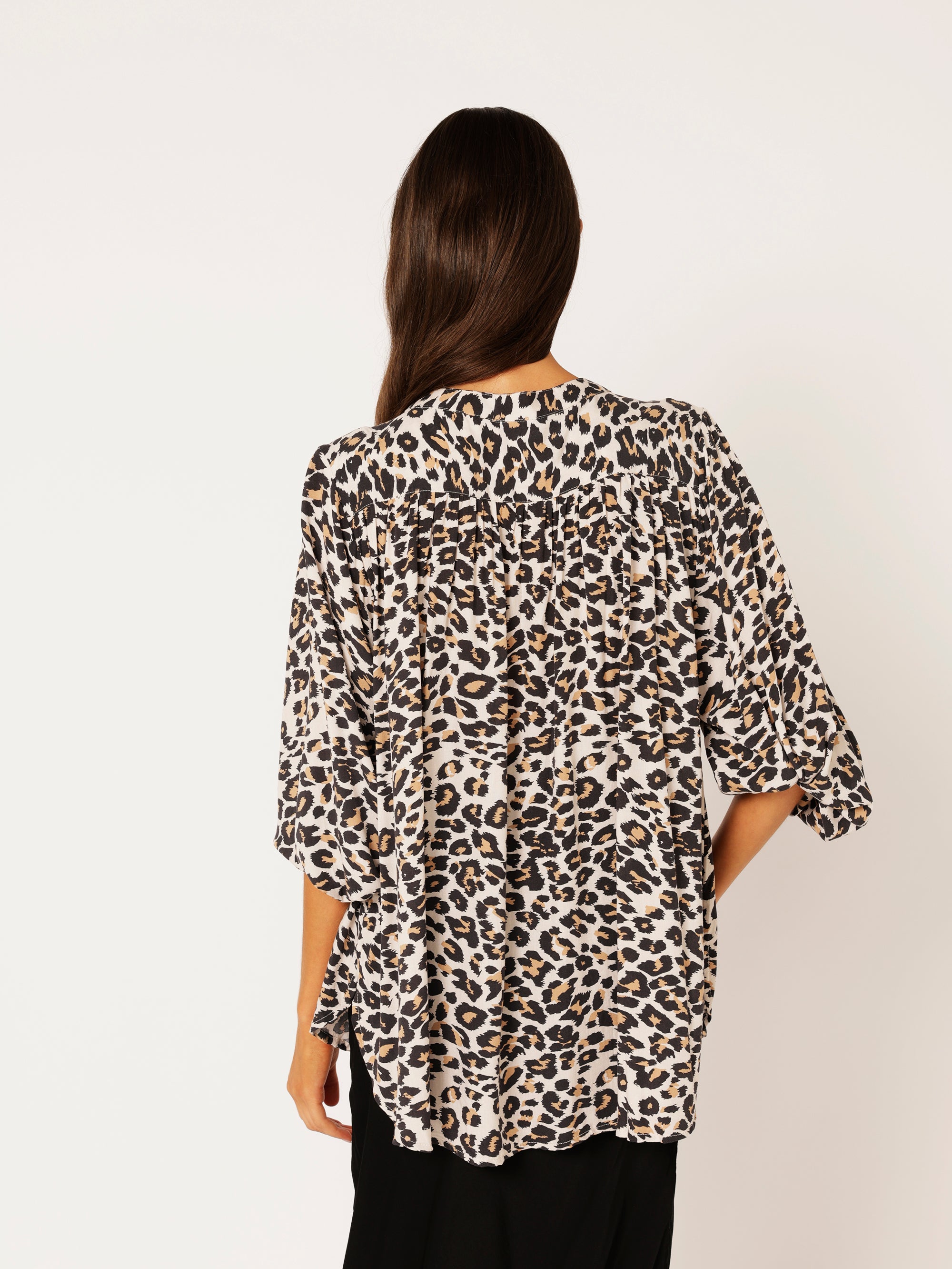 Natalya Blouse | Leopard - Saffron Road