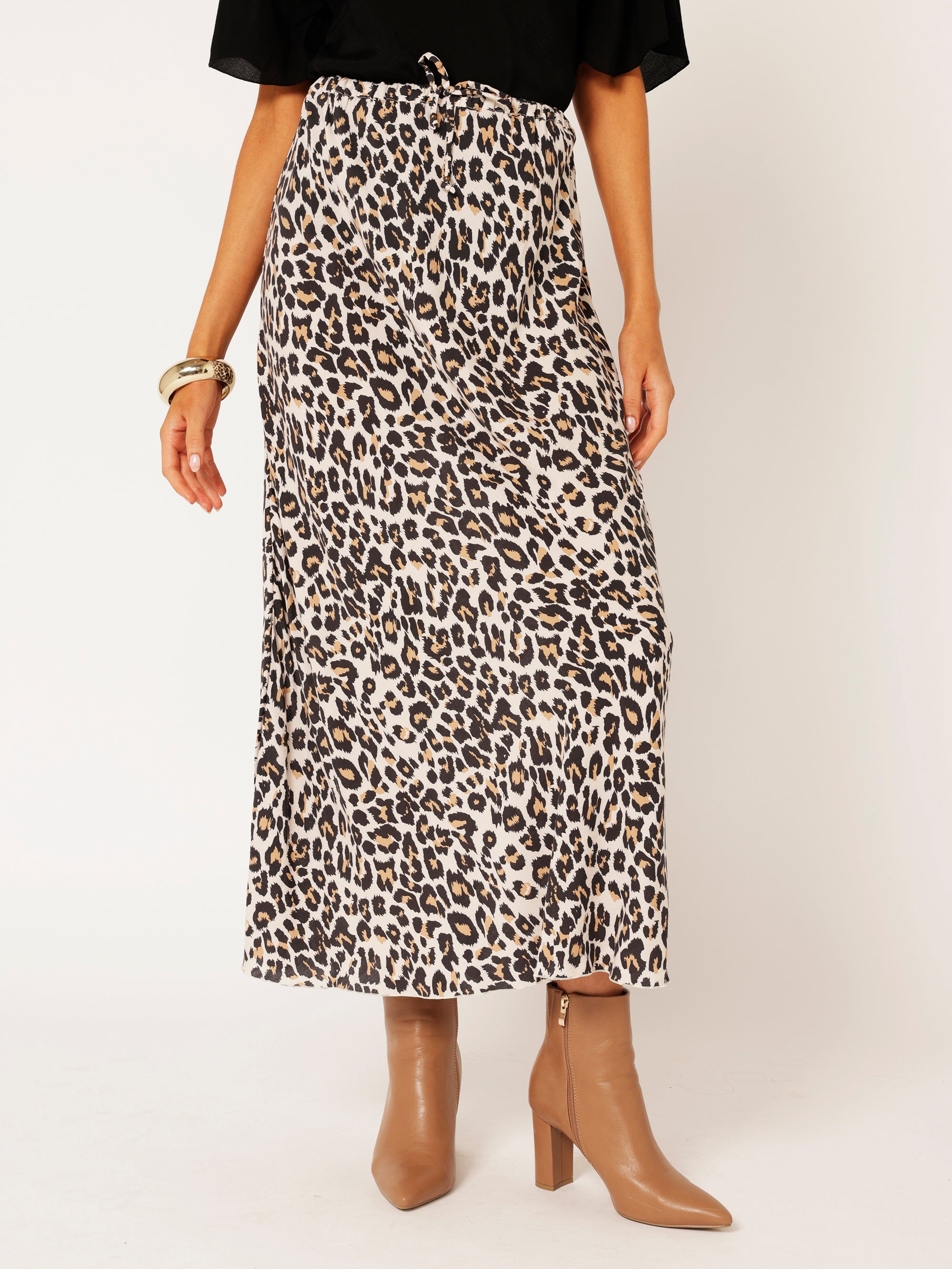 Bias Cut Skirt | Leopard - Saffron Road