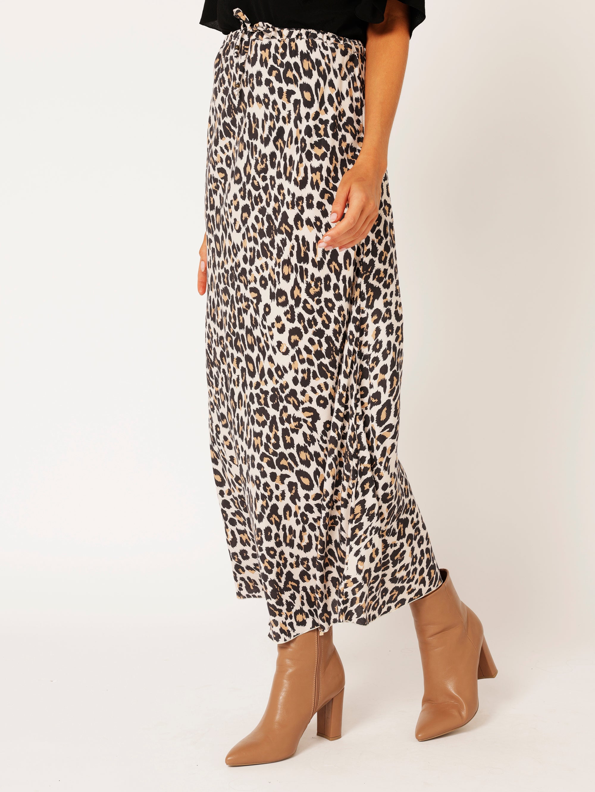 Bias Cut Skirt | Leopard - Saffron Road