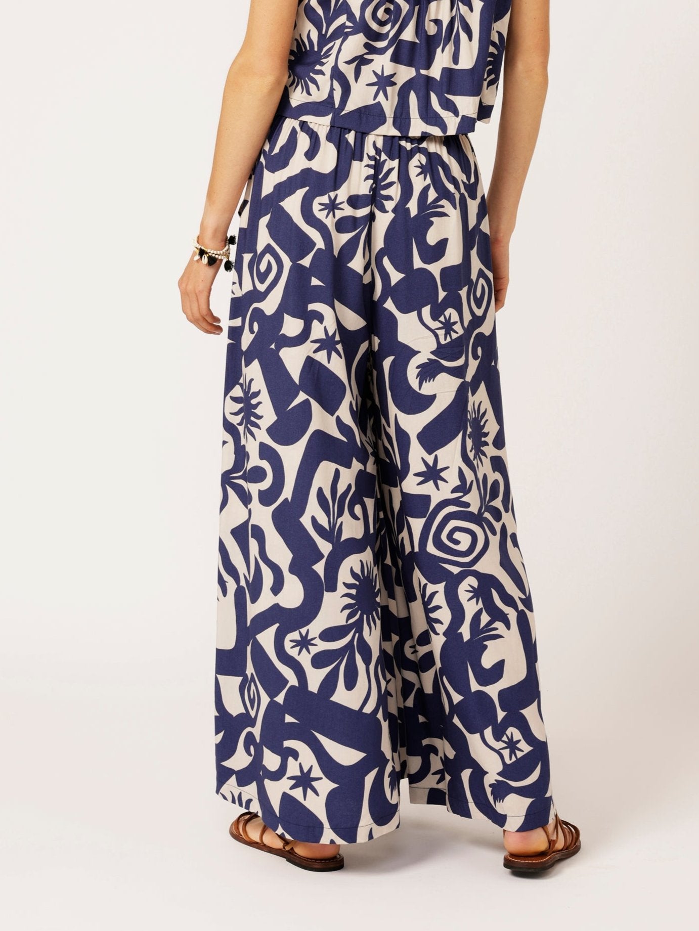 Palazzo Pant | Soleil Navy - Saffron Road