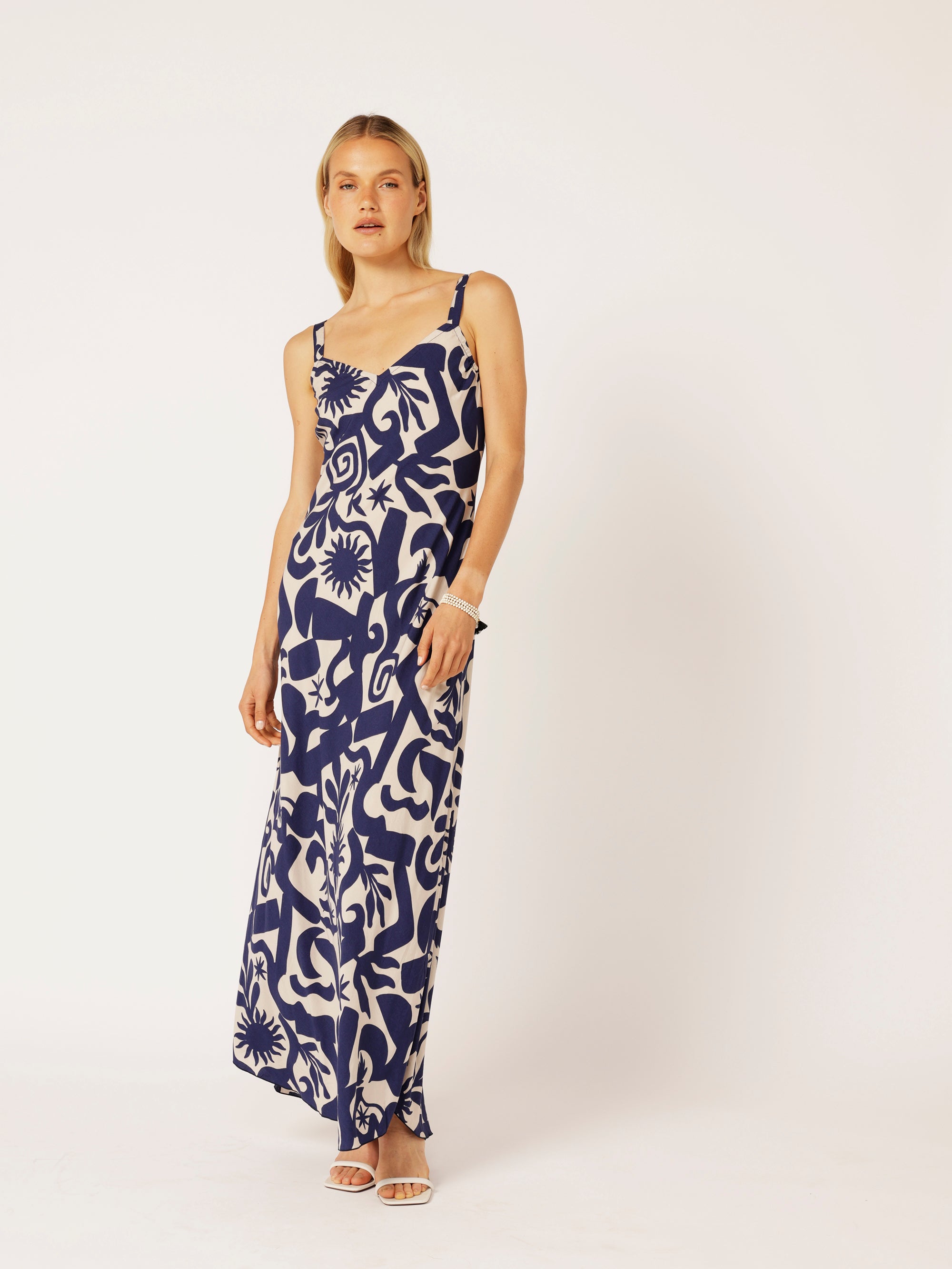 Slip Dress SUPER MAXI | Bias Cut | Soleil Navy - Saffron Road
